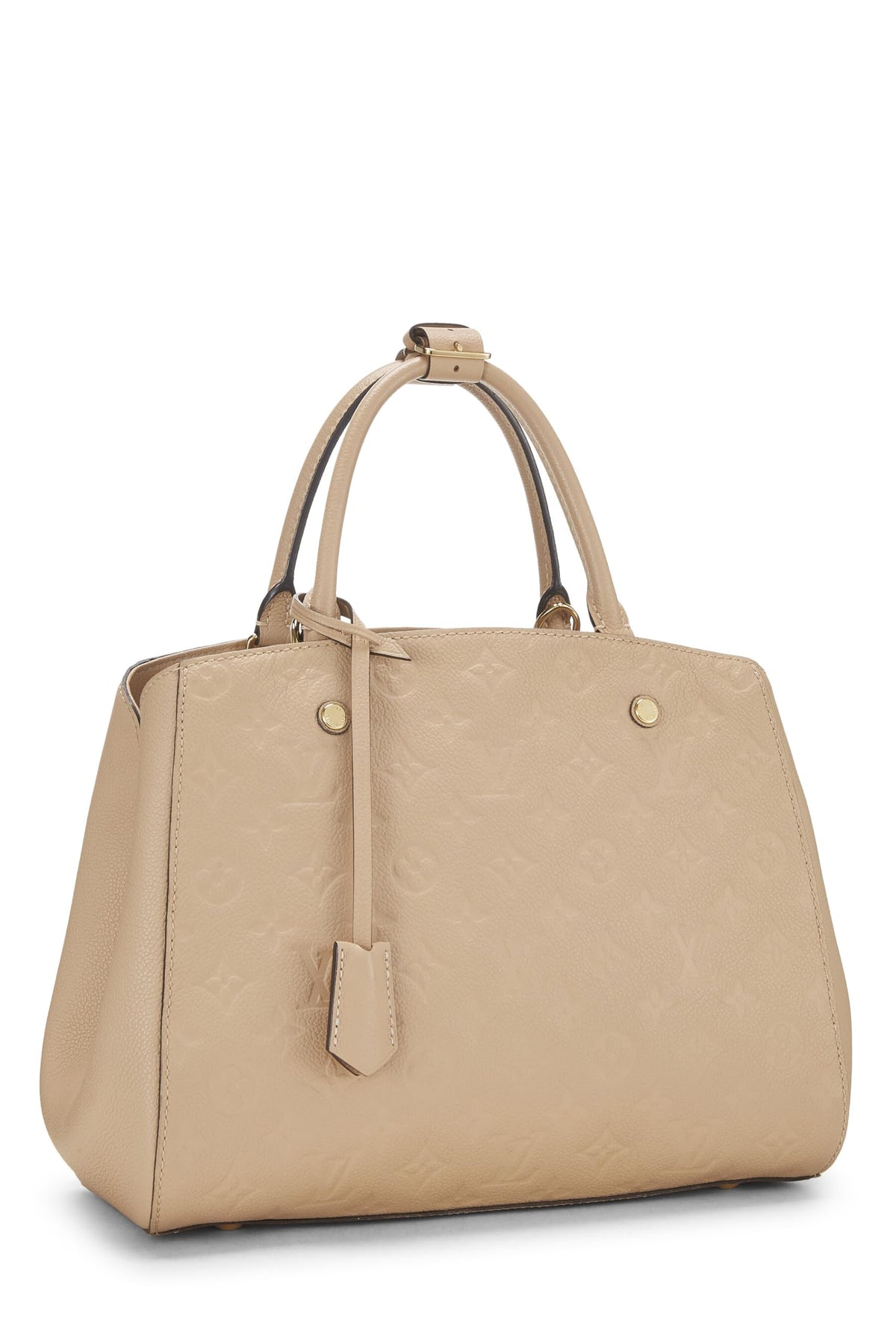 Louis Vuitton,  Beige Monogram Empreinte Montaigne MM, Beige