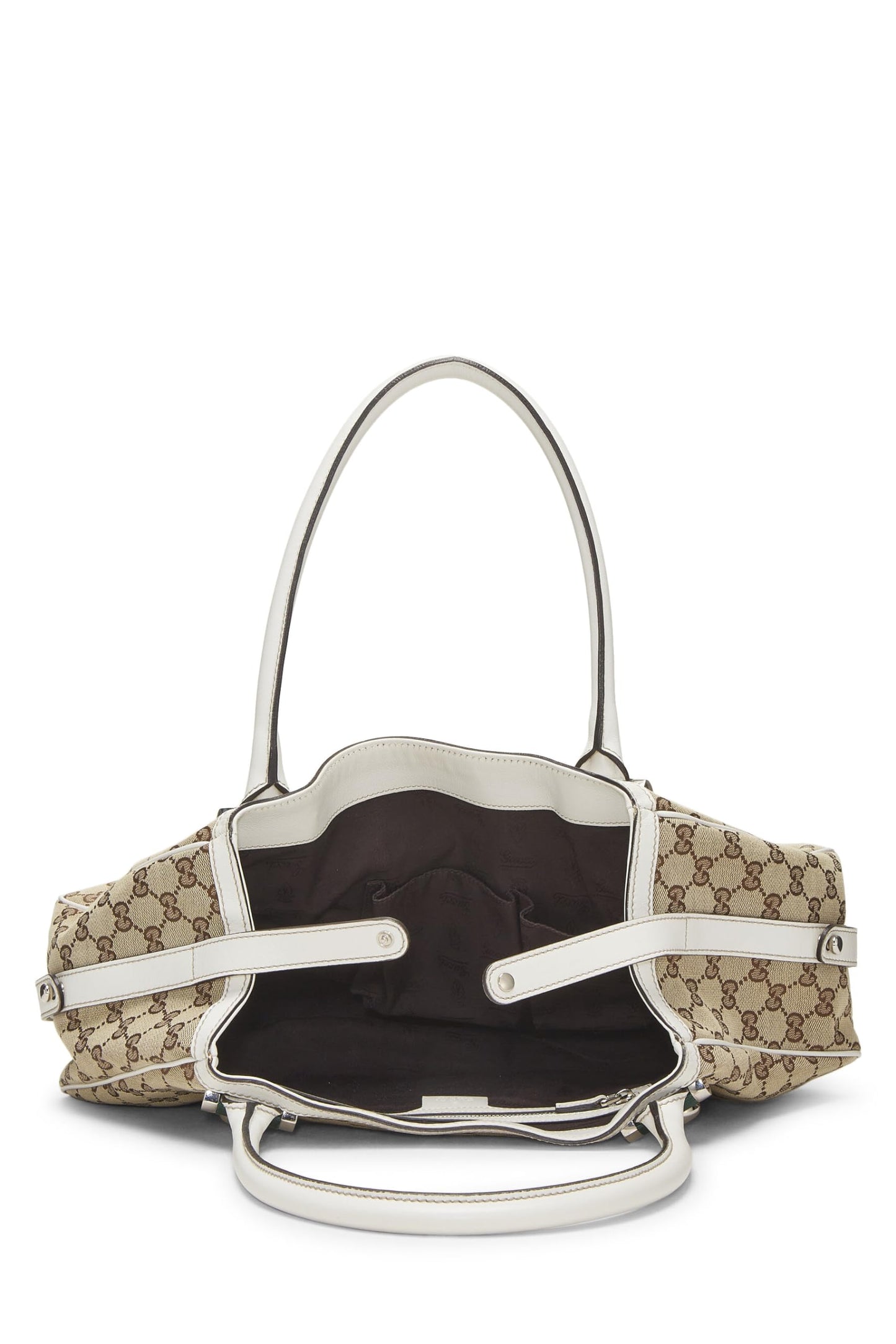 Gucci, White Original GG Canvas Matchball Abbey Tote Large, White
