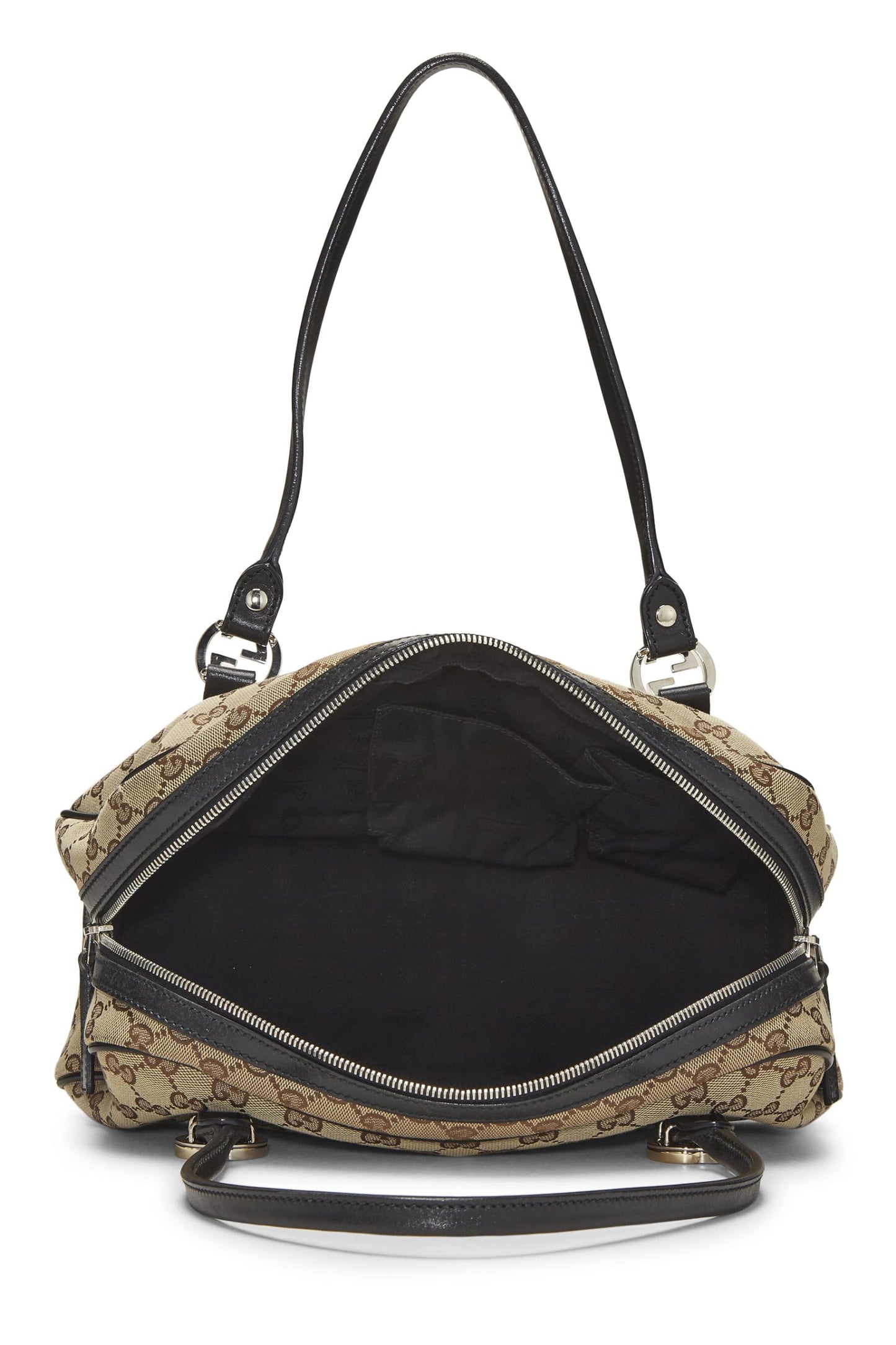Gucci, Black Original GG Canvas Twins Boston Bag, Black