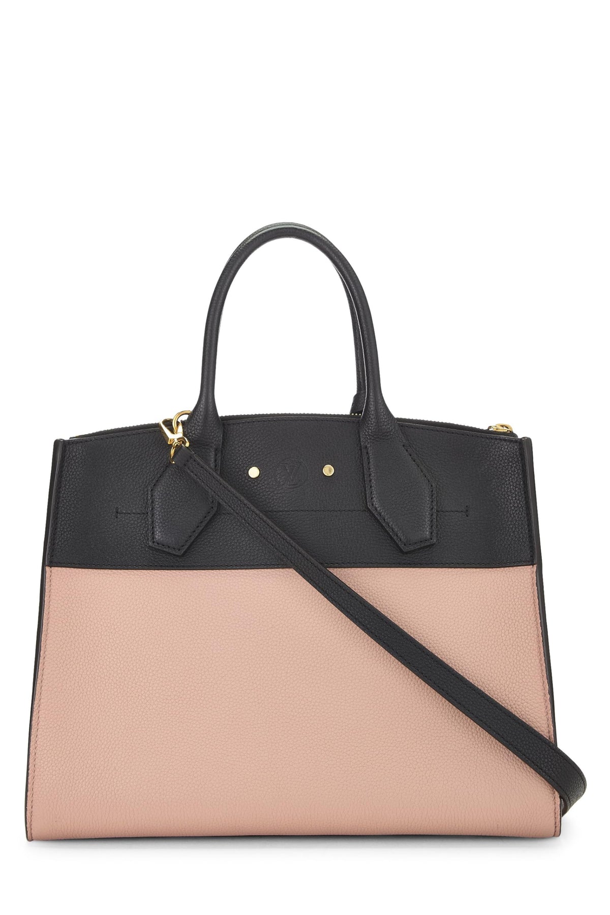 Louis Vuitton,  Pink & Black Two-Tone Calfskin City Steamer MM, Pink