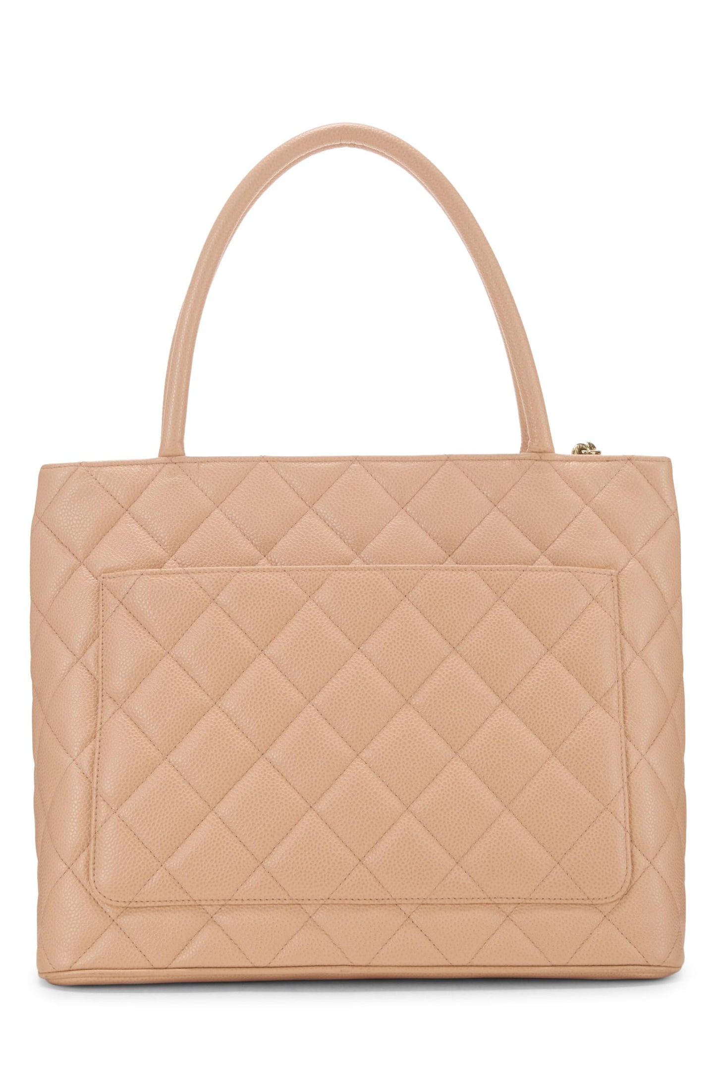 Chanel,  Pink Quilted Caviar Medallion Tote, Pink