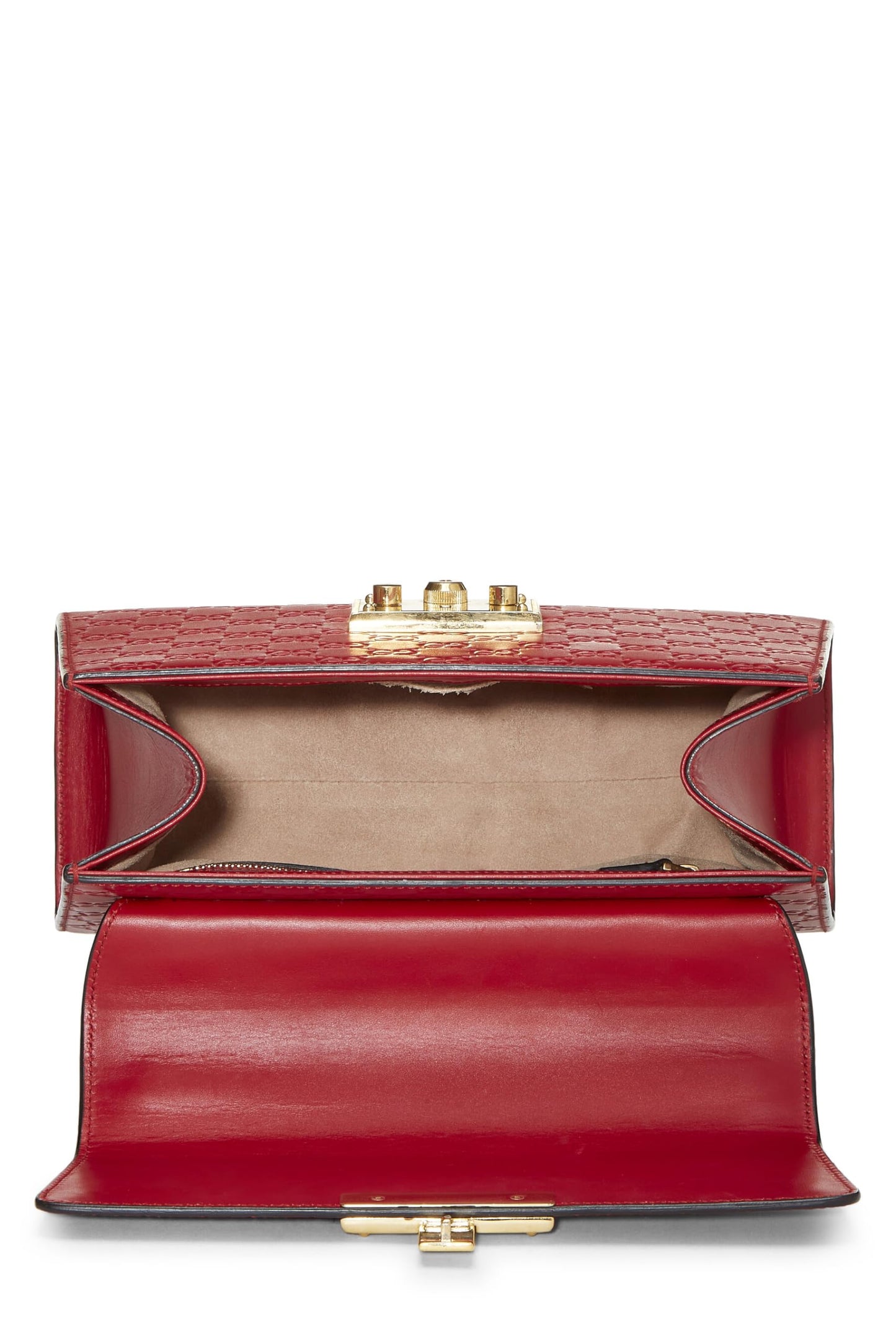 Gucci, Red Guccissima Padlock Handbag Small, Red