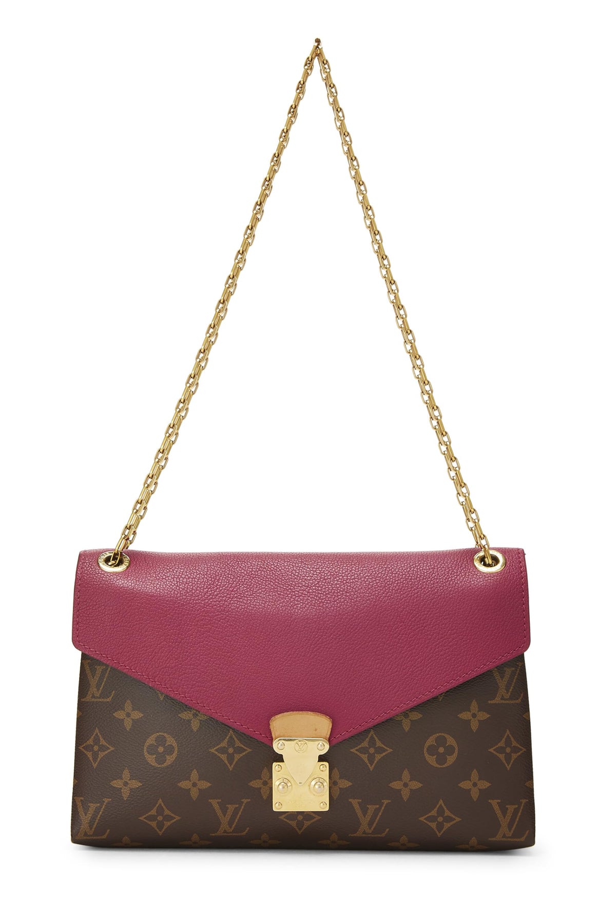 Louis Vuitton,  Purple Monogram Canvas Pallas Chain Bag, Purple