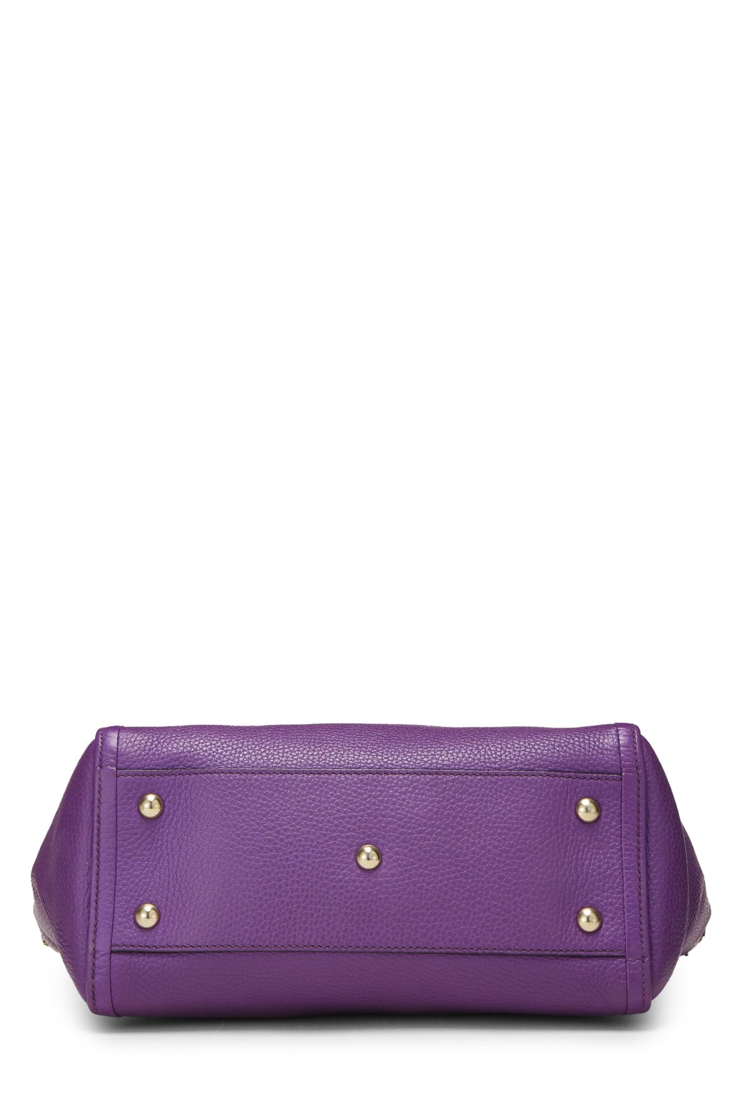 Gucci, Purple Grained Leather Soho Top Handle Bag, Purple