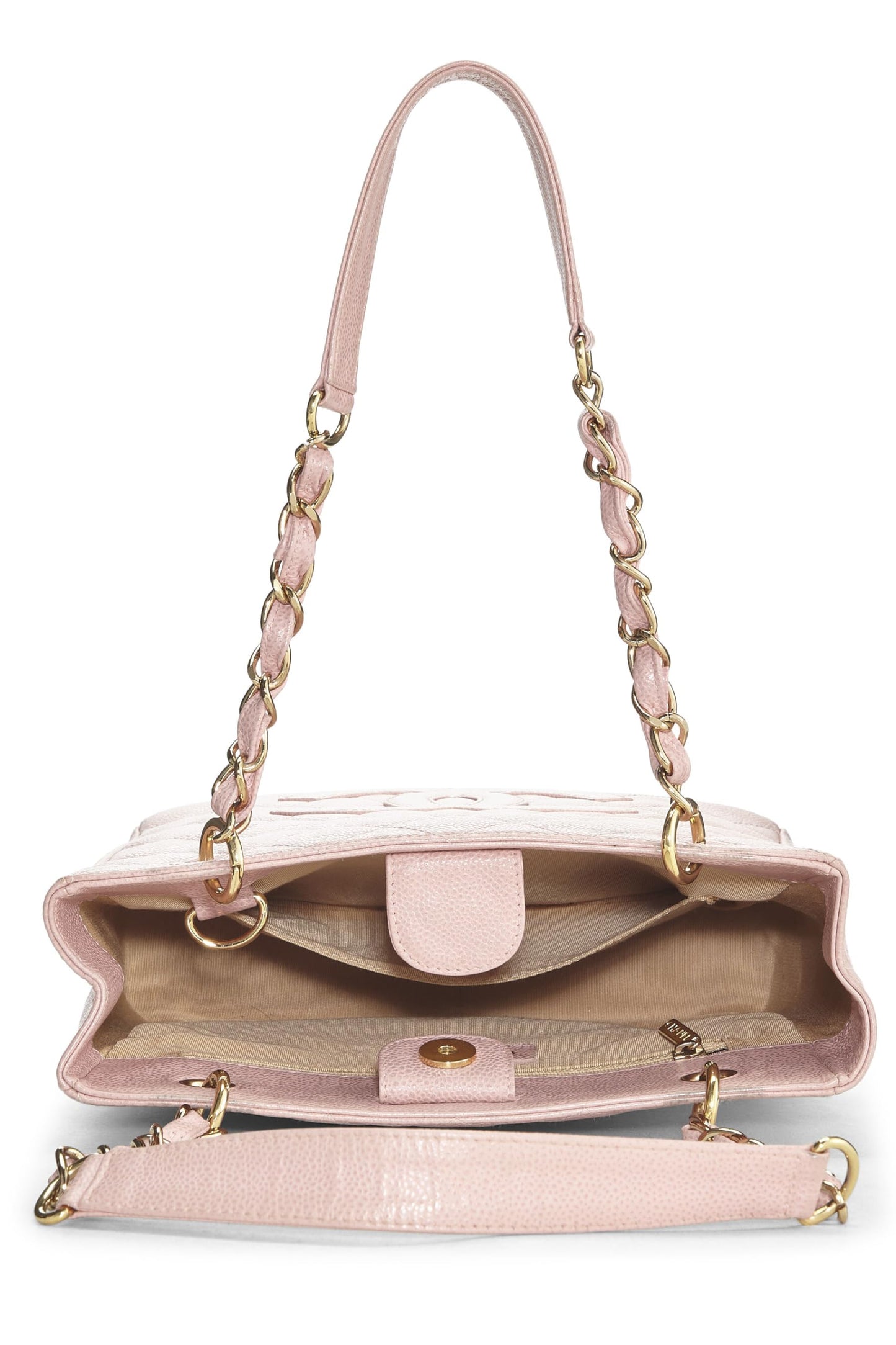 Chanel,  Pink Quilted Caviar Petite Shopping Tote (PST), Pink