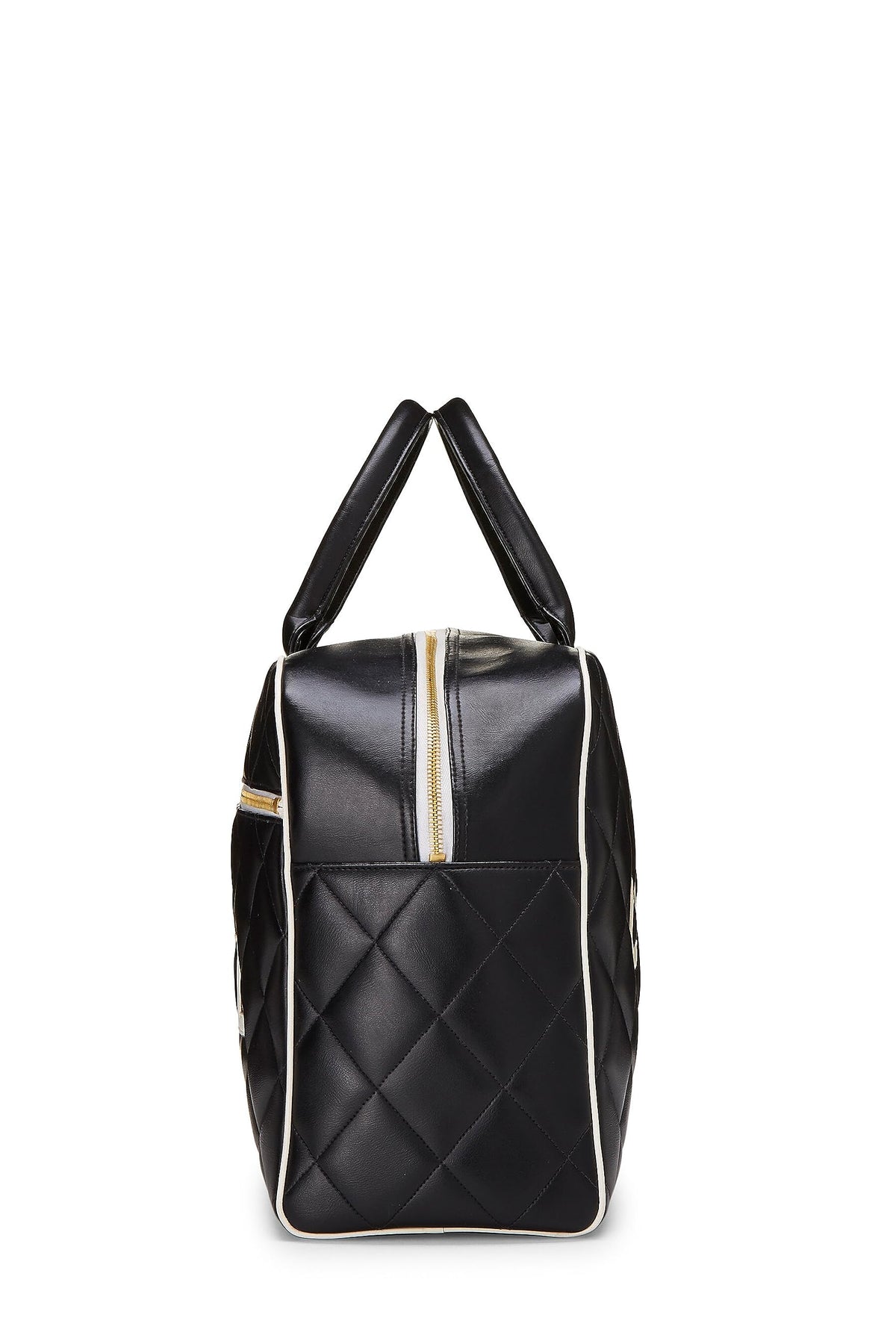 Chanel,  Black Quilted Calfskin Bowler Large, Black