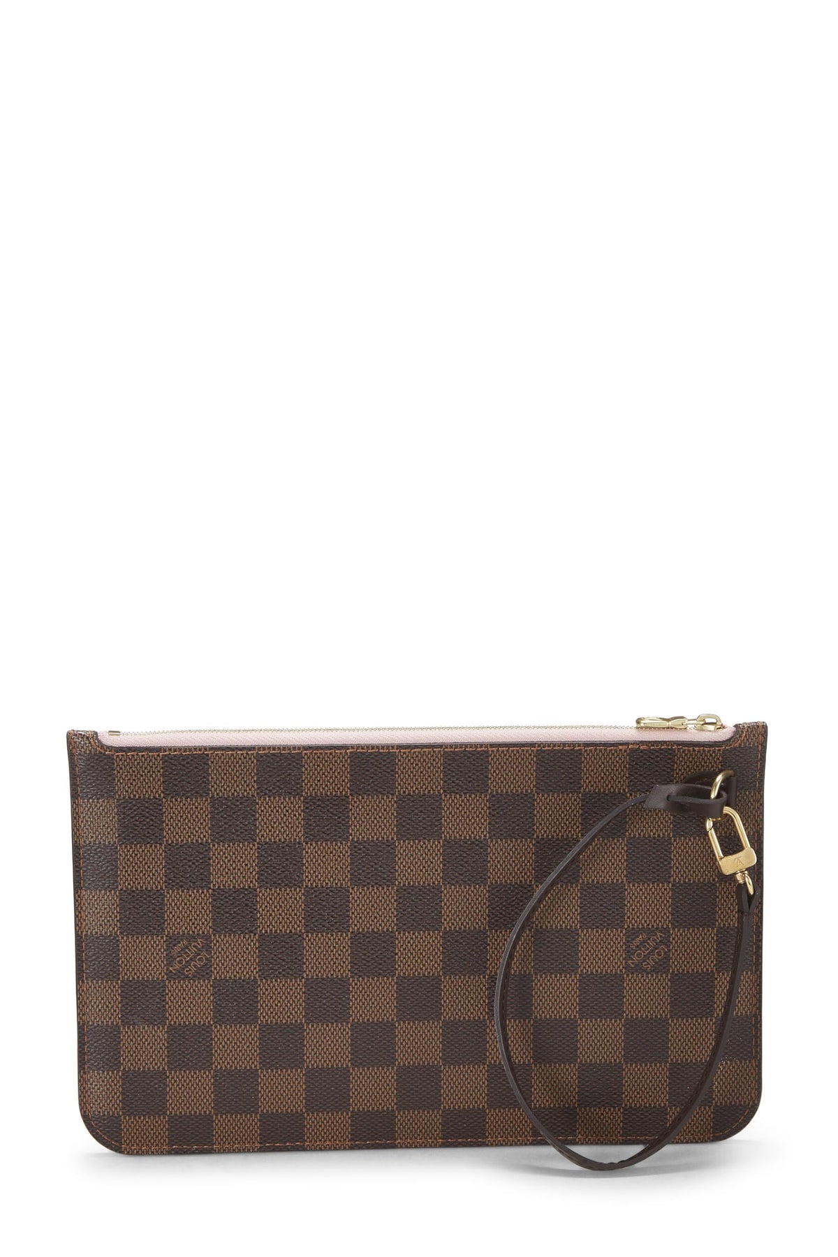 Louis Vuitton,  Damier Ebene Neverfull Pouch MM, Pink