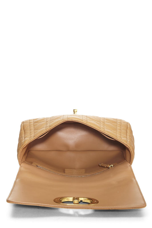 Dior,  Brown Cannage Calfskin Caro Bag Medium, Brown