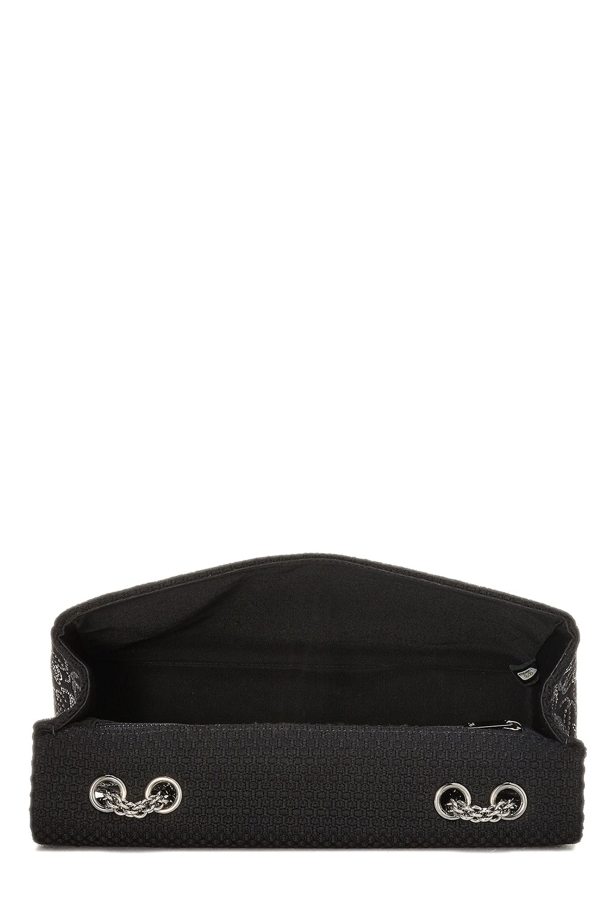 Chanel,  Paris-Shanghai Black Tweed Crystal 'CC' Half Flap Jumbo, Black
