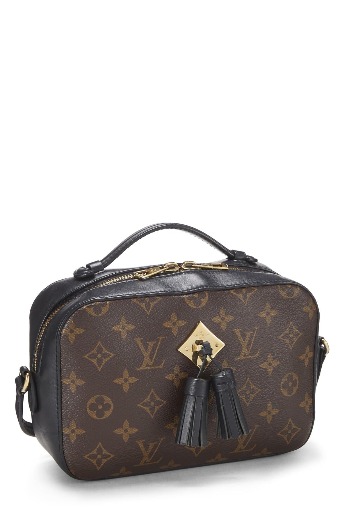 Louis Vuitton,  Black Monogram Canvas Saintonge, Black