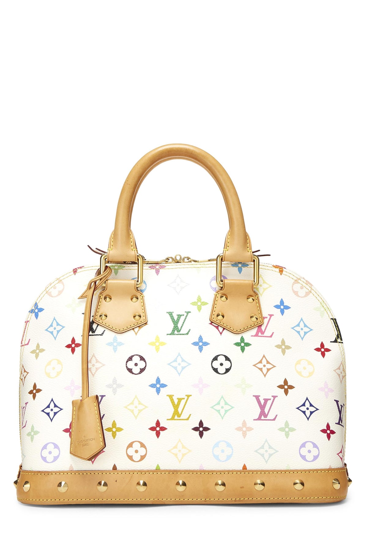 Louis Vuitton,  Takashi Murakami x Louis Vuitton White Monogram Multicolore Alma PM, White
