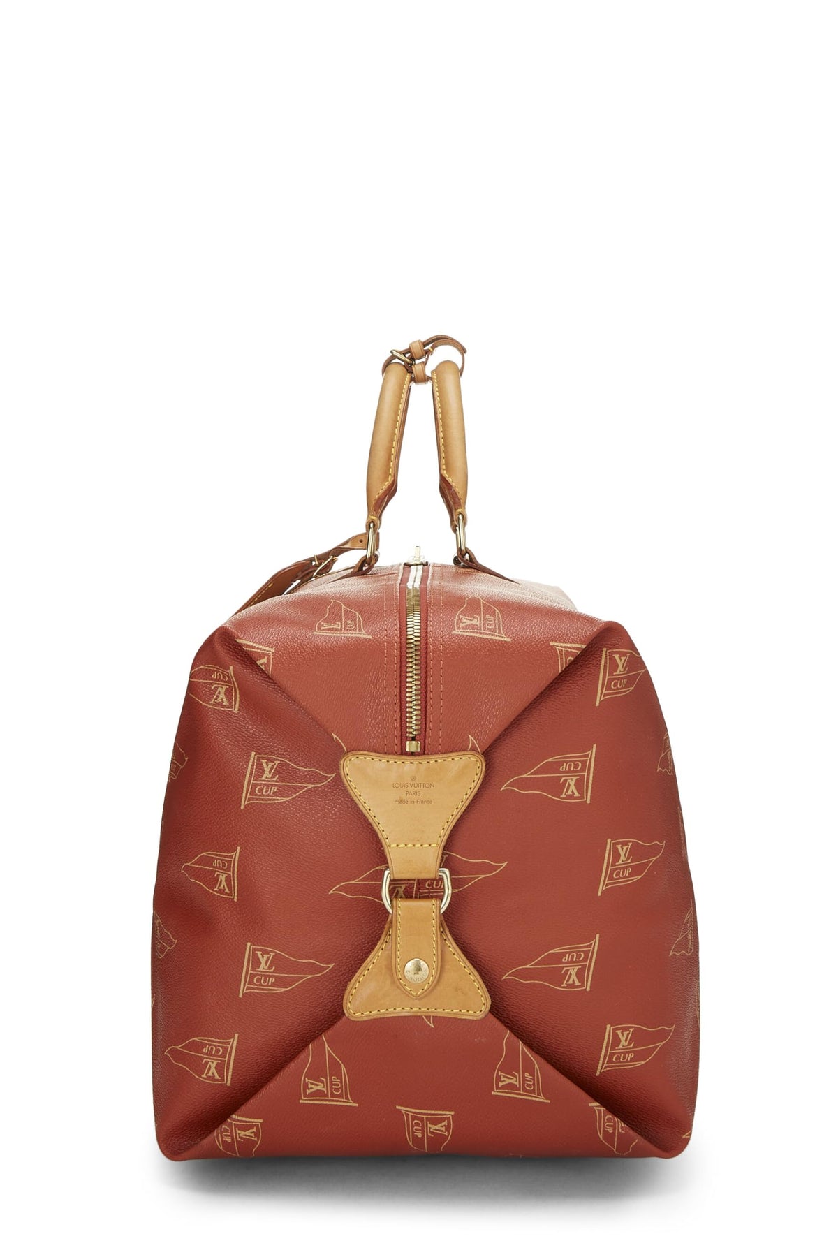 Louis Vuitton,  Red Coated Canvas America's Cup Sac Cabourg, Red