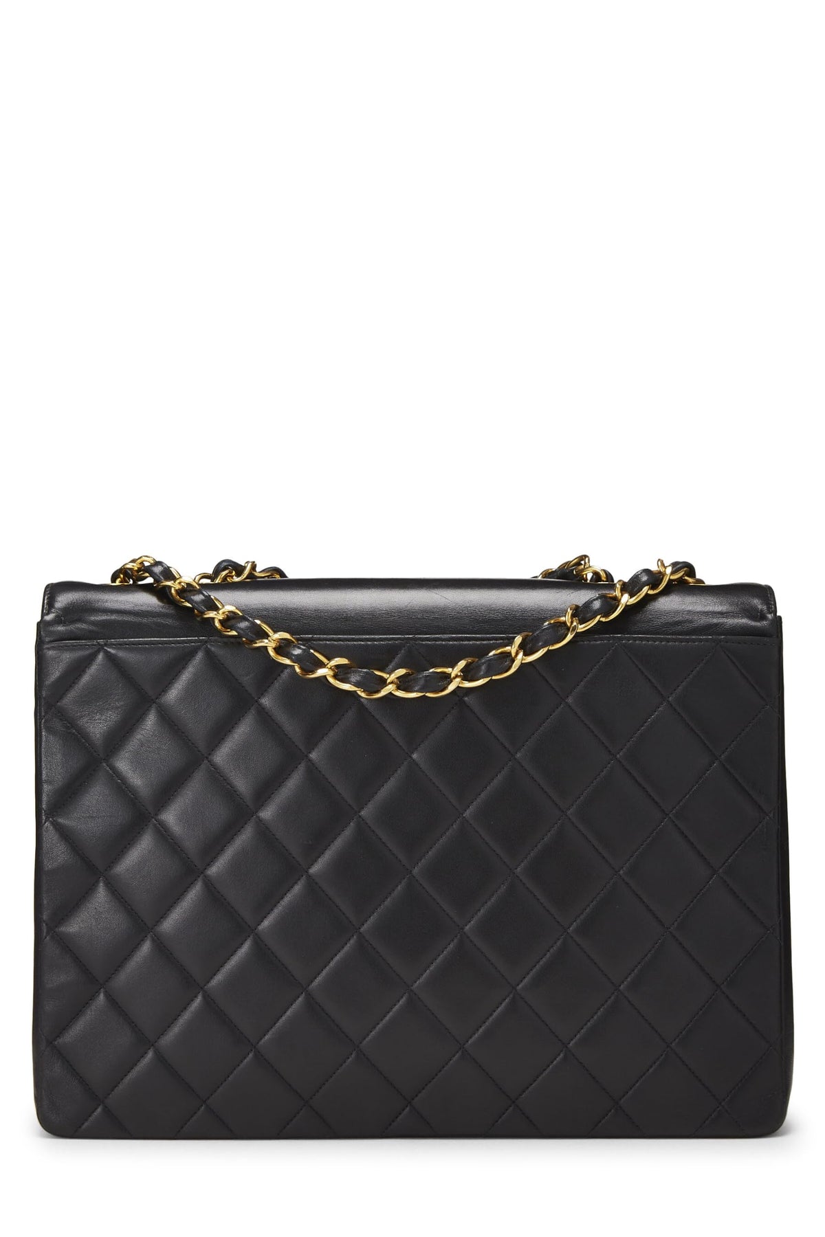 Chanel,  Black Lambskin 'CC' Flap Maxi, Black