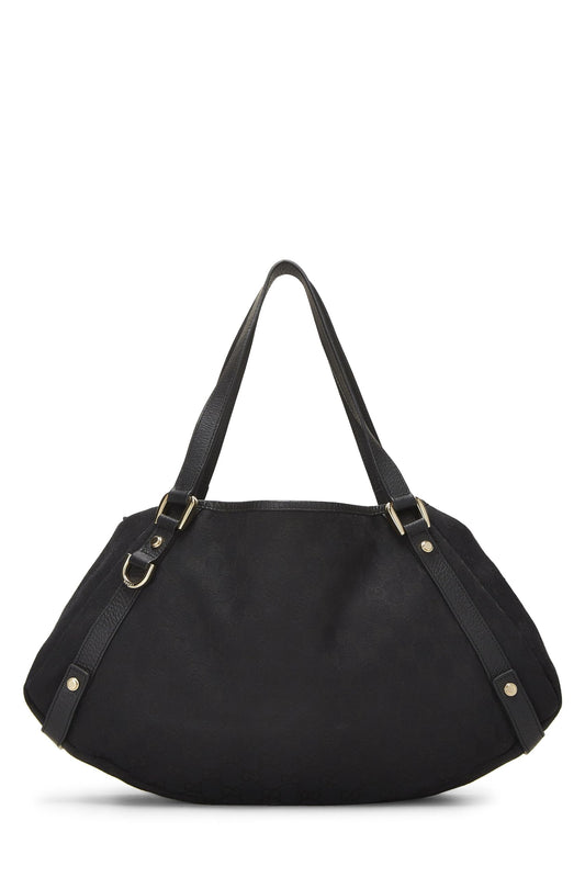 Gucci, Black Original GG Canvas Abbey Tote, Black