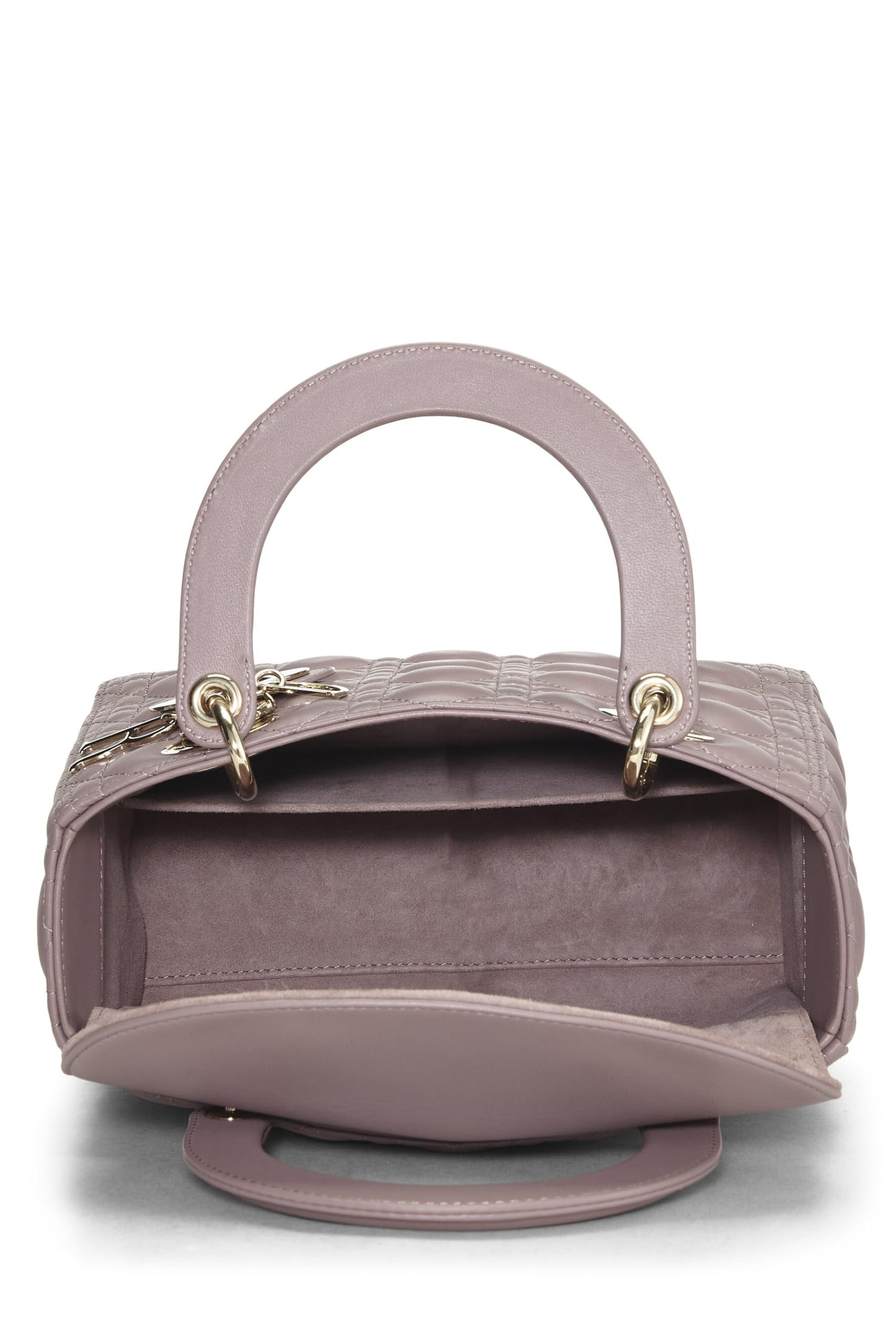 Dior,  Purple Cannage Quilted Lambskin Lady Dior Medium, Purple