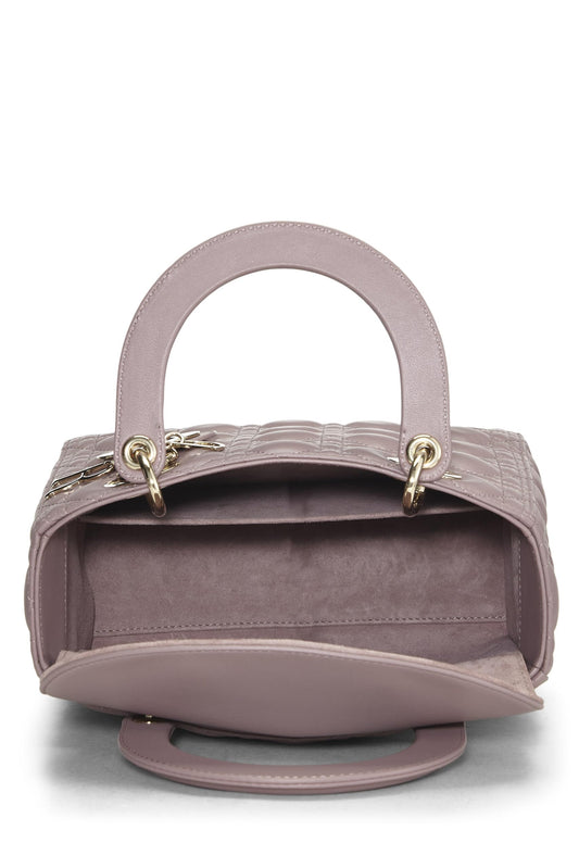 Dior,  Purple Cannage Quilted Lambskin Lady Dior Medium, Purple