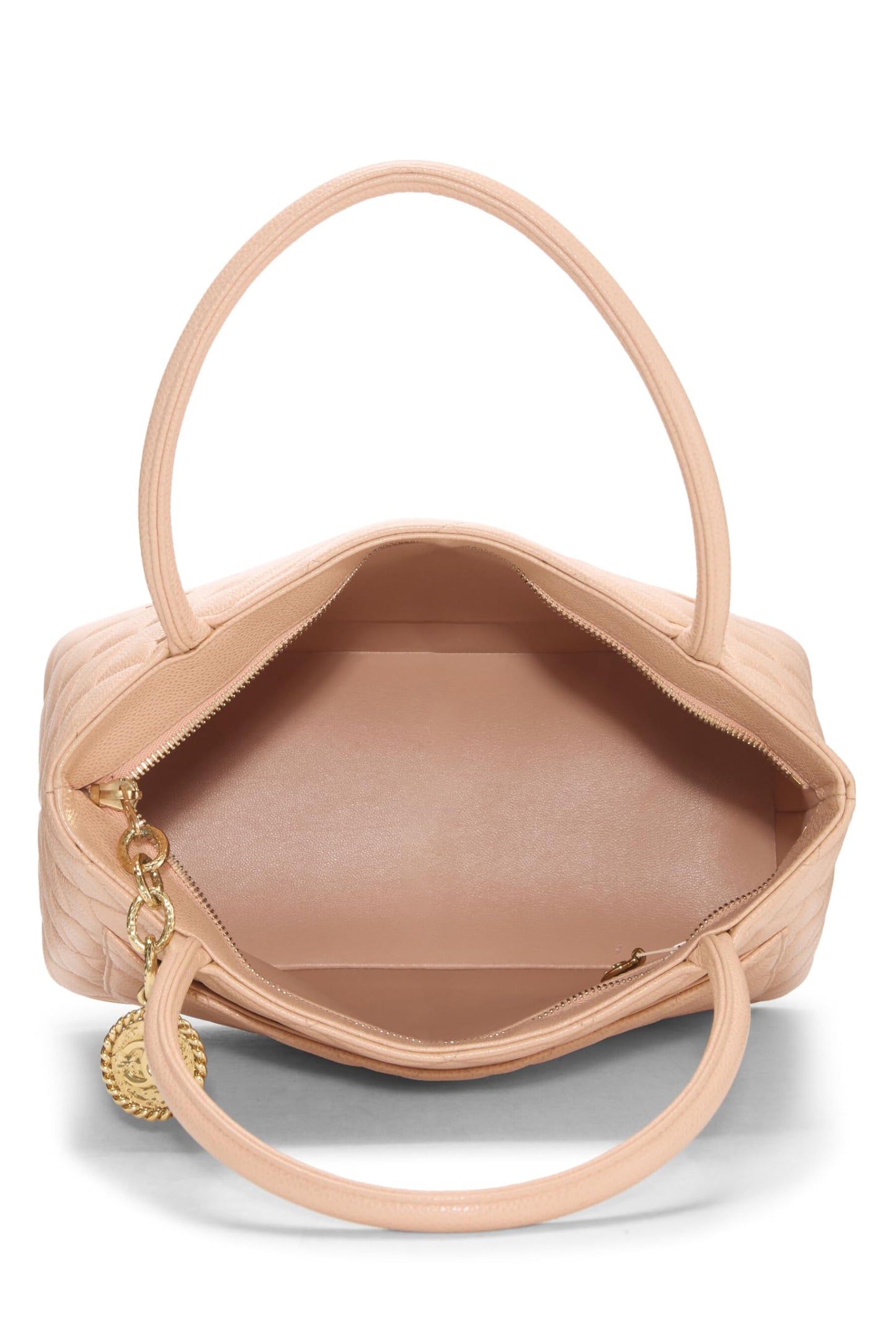 Chanel,  Pink Quilted Caviar Medallion Tote, Pink