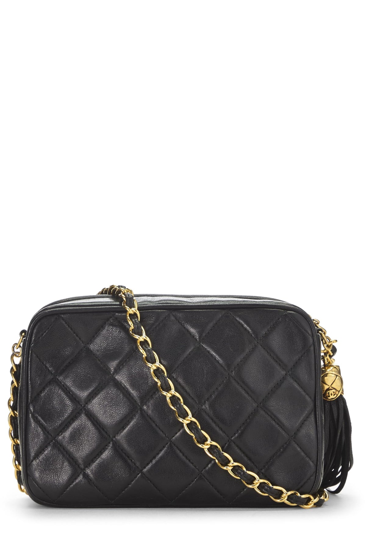 Chanel,  Black Lambskin 'CC' Camera Bag Mini, Black