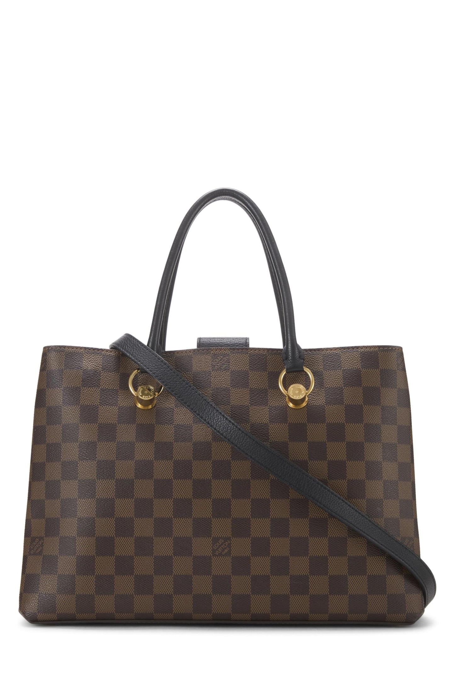 Louis Vuitton,  Black Damier Ebene Riverside Tote, Black