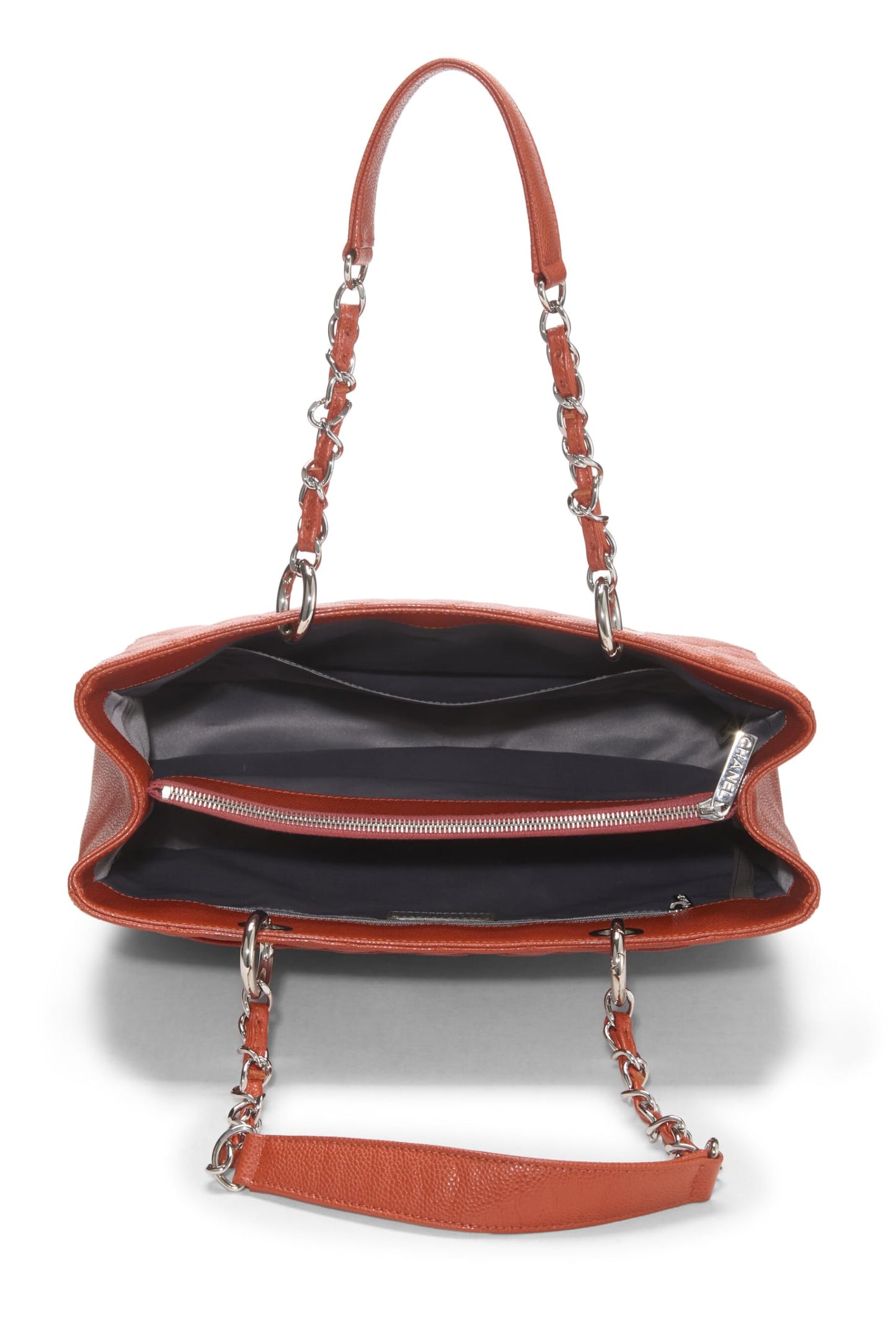 Chanel,  Orange Caviar Grand Shopping Tote (GST), Orange