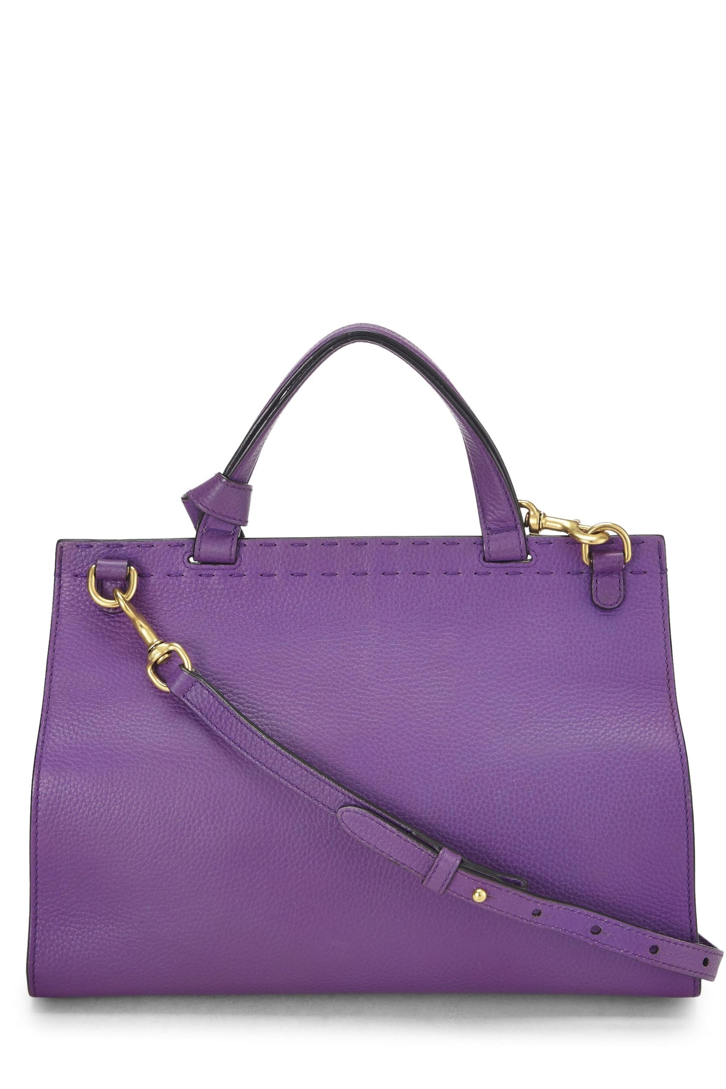 Gucci, Purple Leather Marmont Top Handle Flap Bag Small, Purple