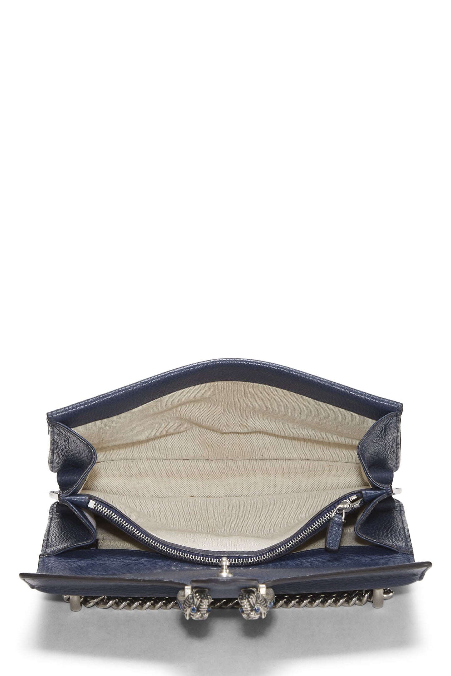 Gucci, Navy Leather Dionysus Shoulder Bag Small, Navy