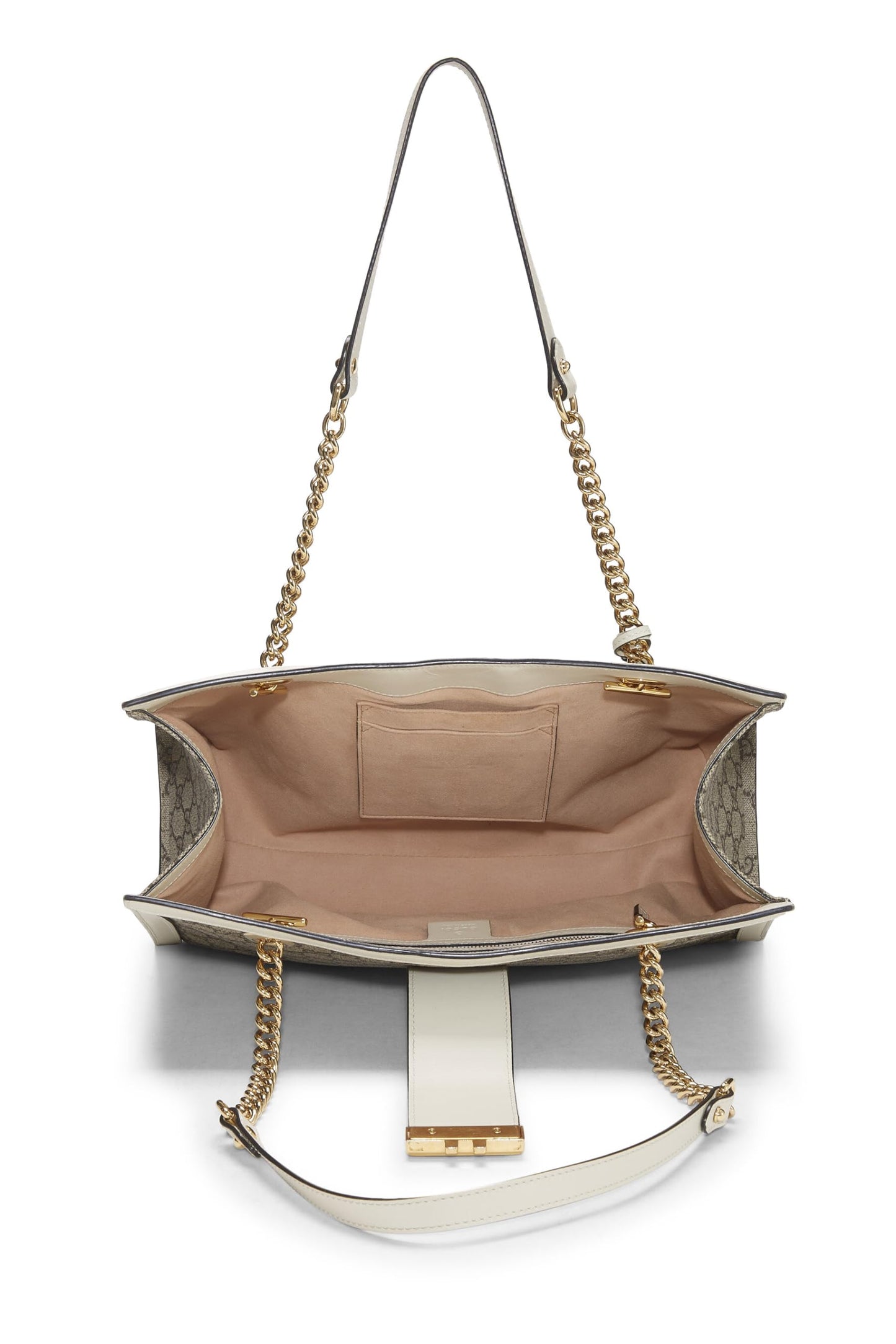 Gucci, Cream Original GG Supreme Canvas Padlock Tote Medium, White