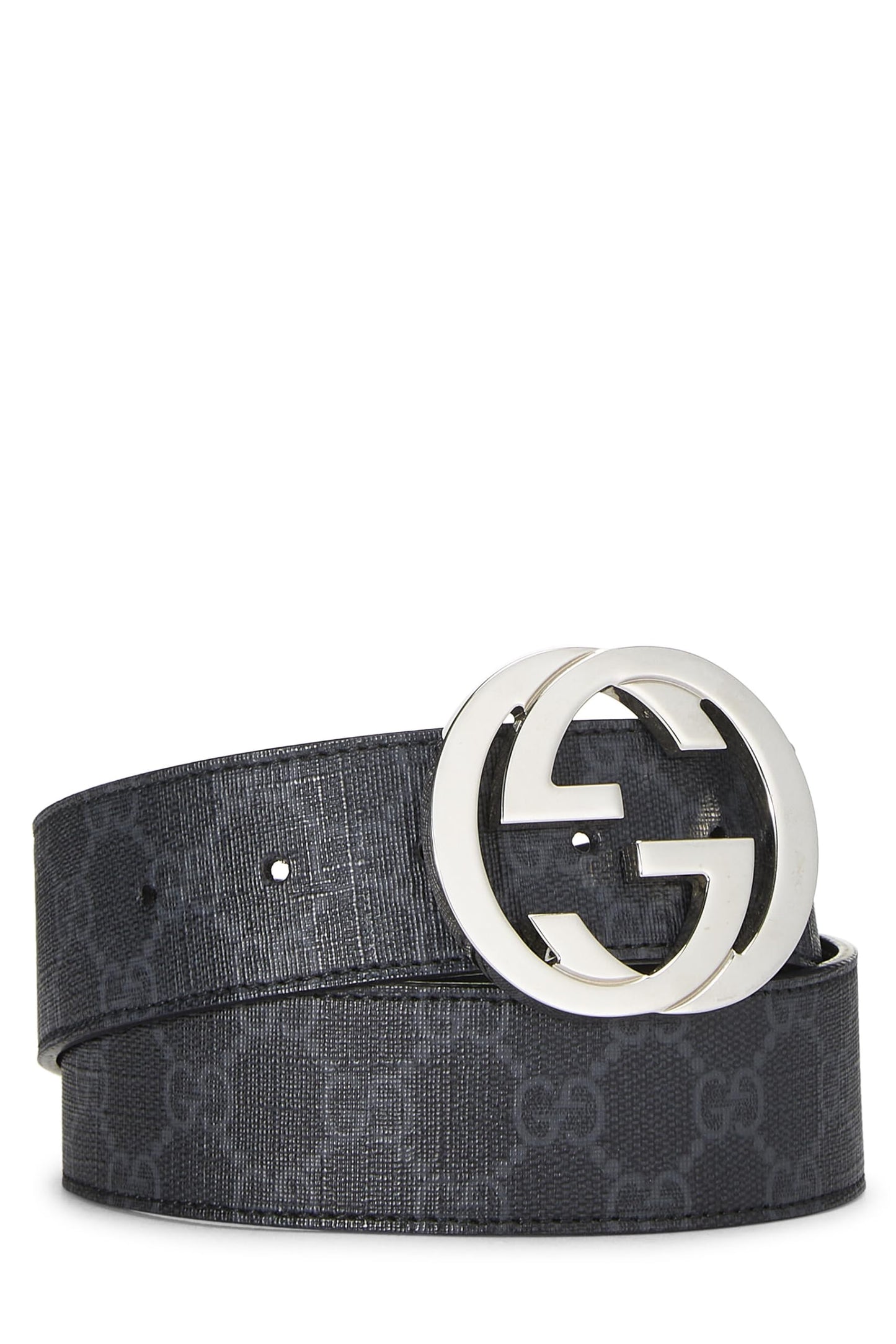 Gucci, Black GG Supreme Belt, Black