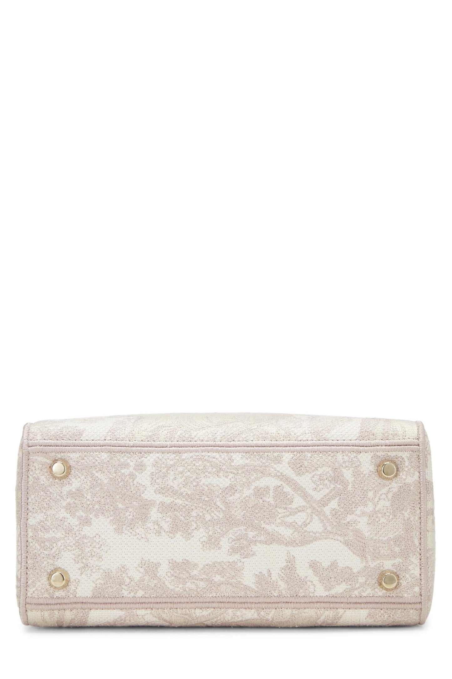 Dior,  Pink Embroidered Canvas Lady D-Lite Medium, Pink
