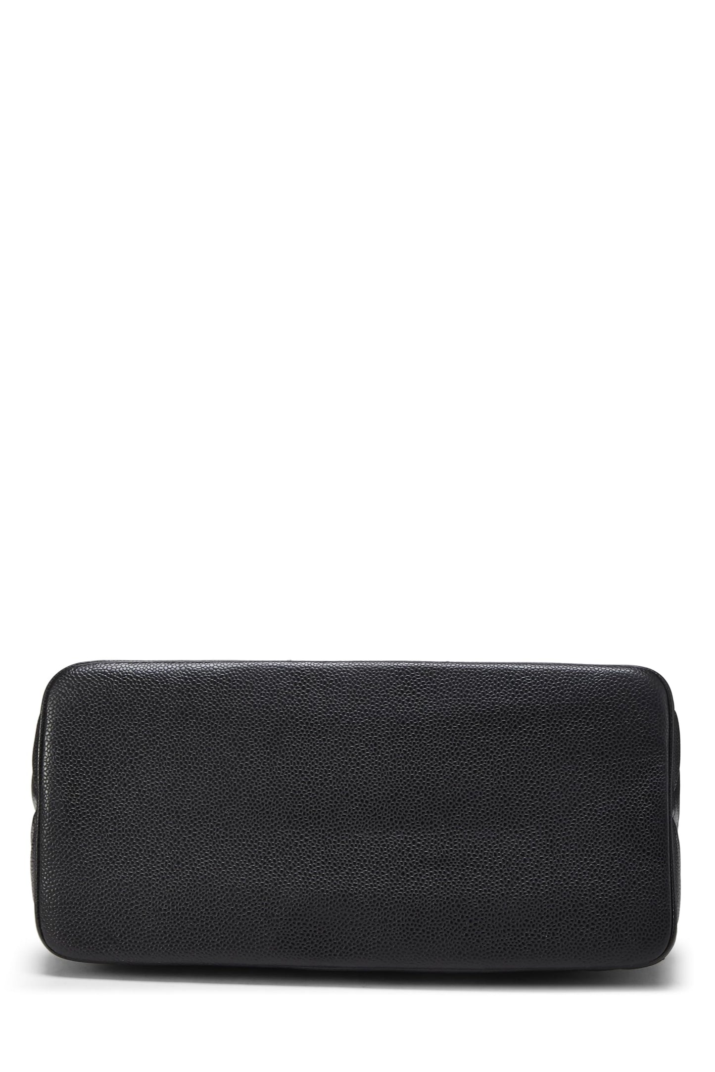 Chanel,  Black Quilted Caviar Medallion Tote, Black