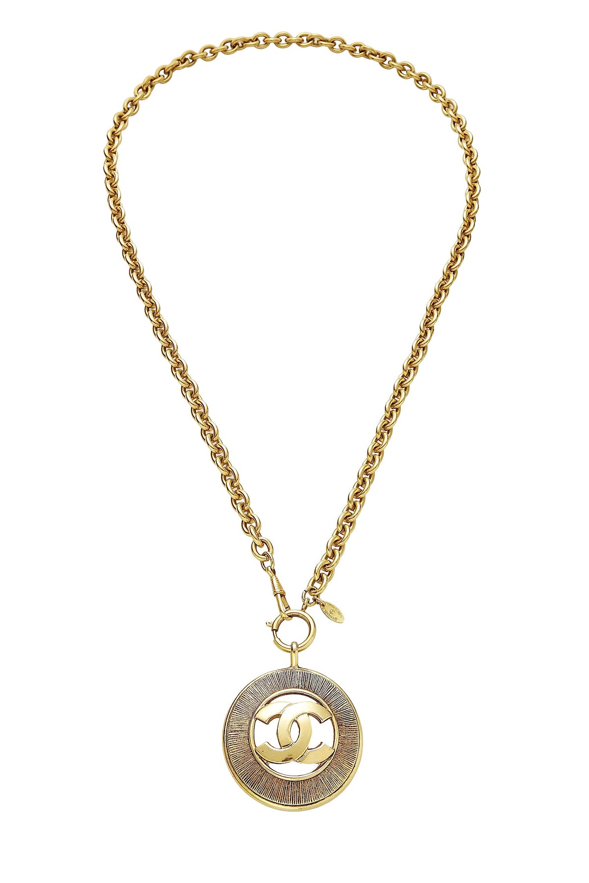 Chanel,  Gold 'CC' Sunburst Necklace Large, Gold
