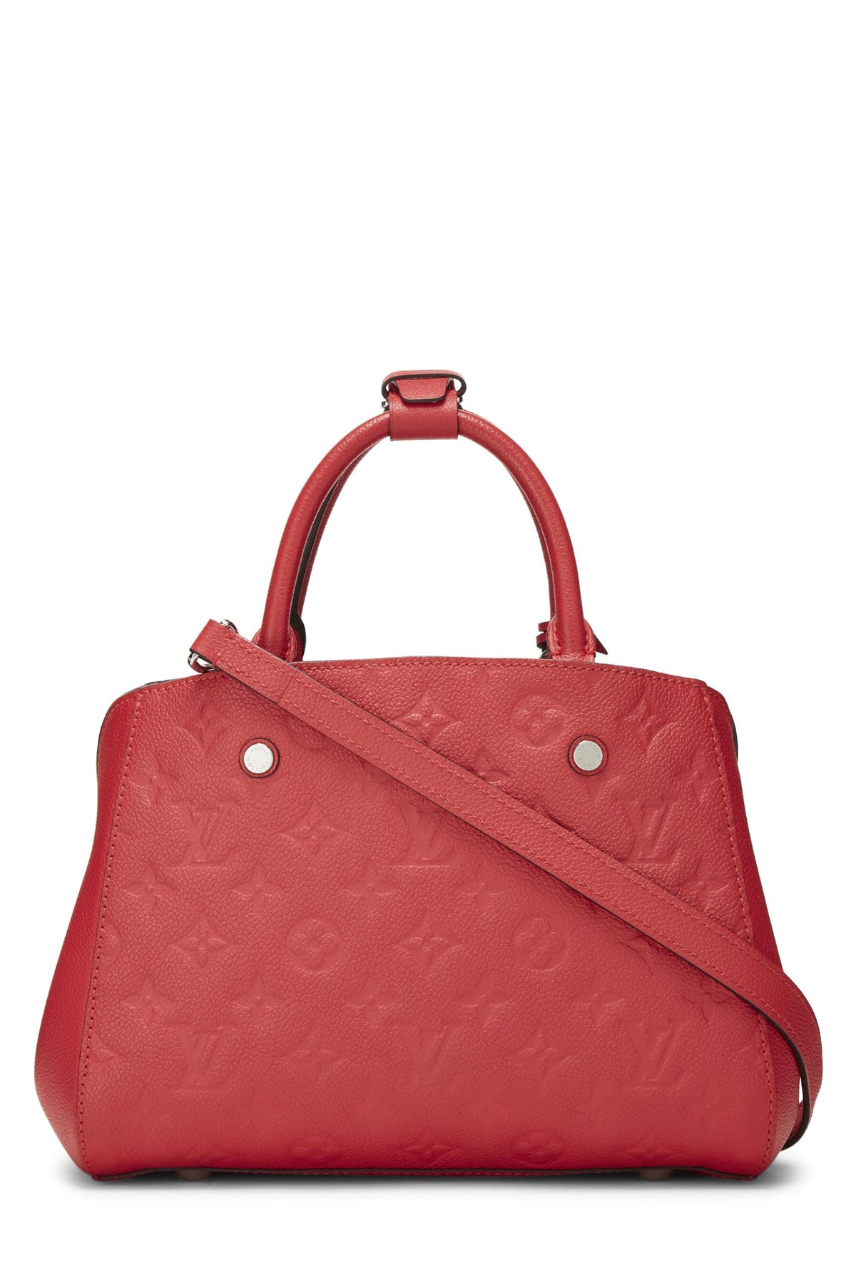 Louis Vuitton,  Red Monogram Empreinte Montaigne BB, Red