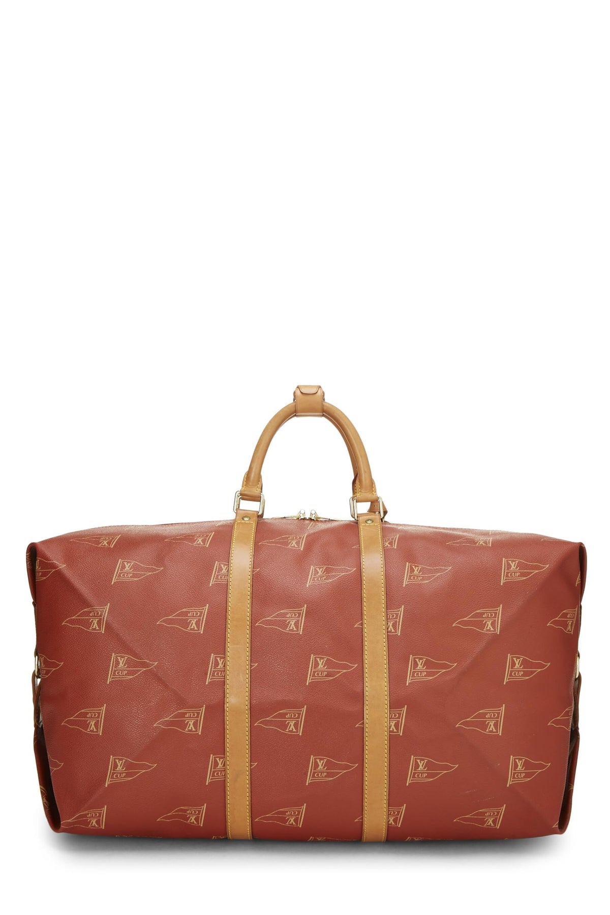 Louis Vuitton,  Red Coated Canvas America's Cup Sac Cabourg, Red