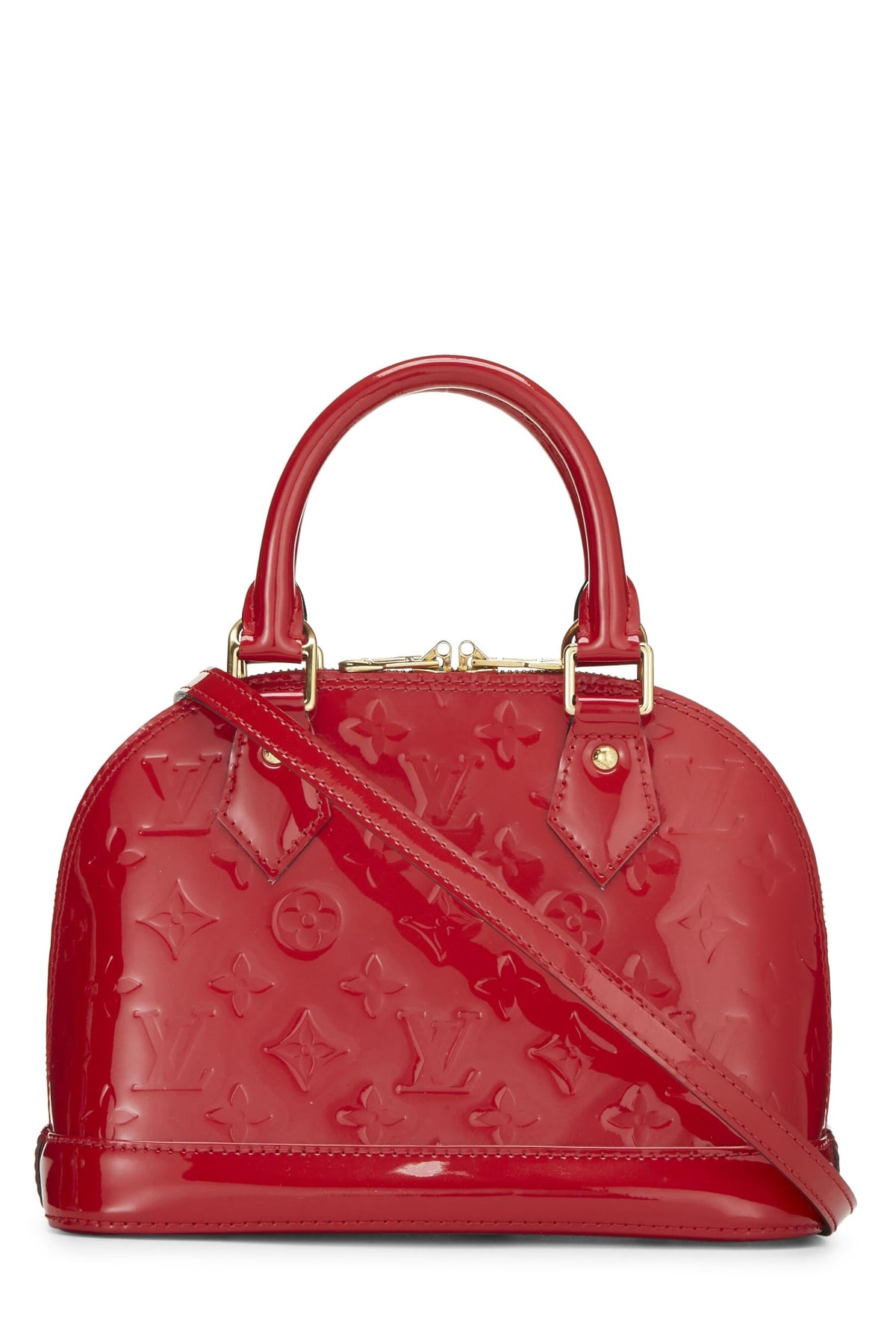 Louis Vuitton,  Cerise Monogram Vernis Alma BB, Red