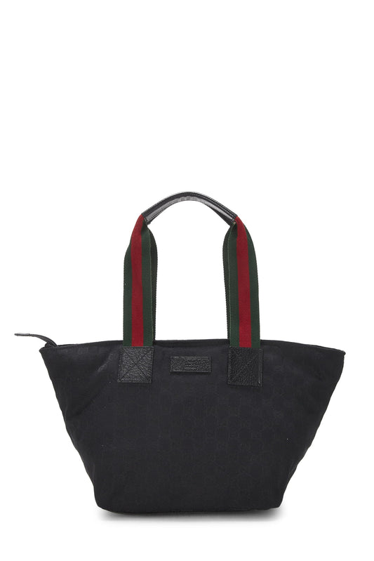 Gucci, Black Original GG Canvas Soft Zip Tote Small, Black