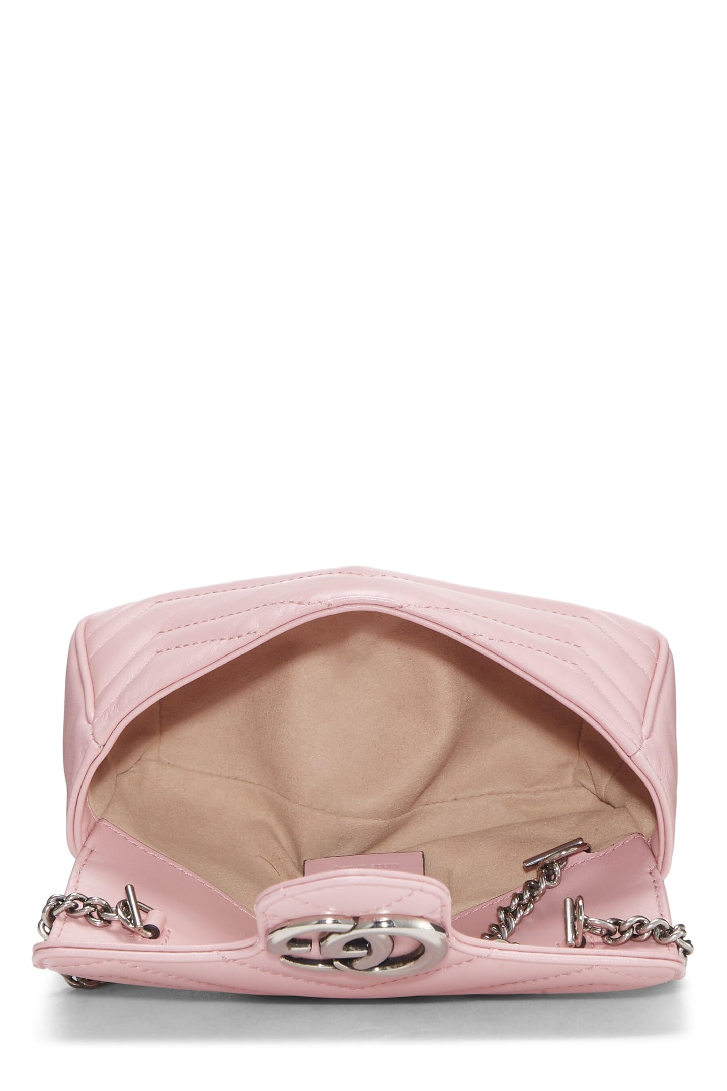 Gucci, Pink Leather Marmont Crossbody Super Mini, Pink