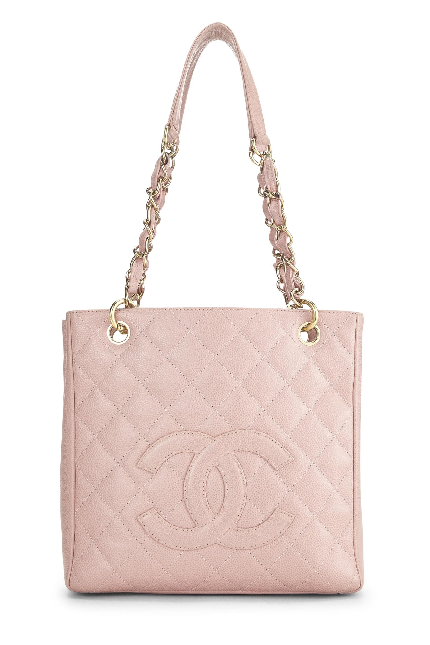 Chanel,  Pink Quilted Caviar Petite Shopping Tote (PST), Pink