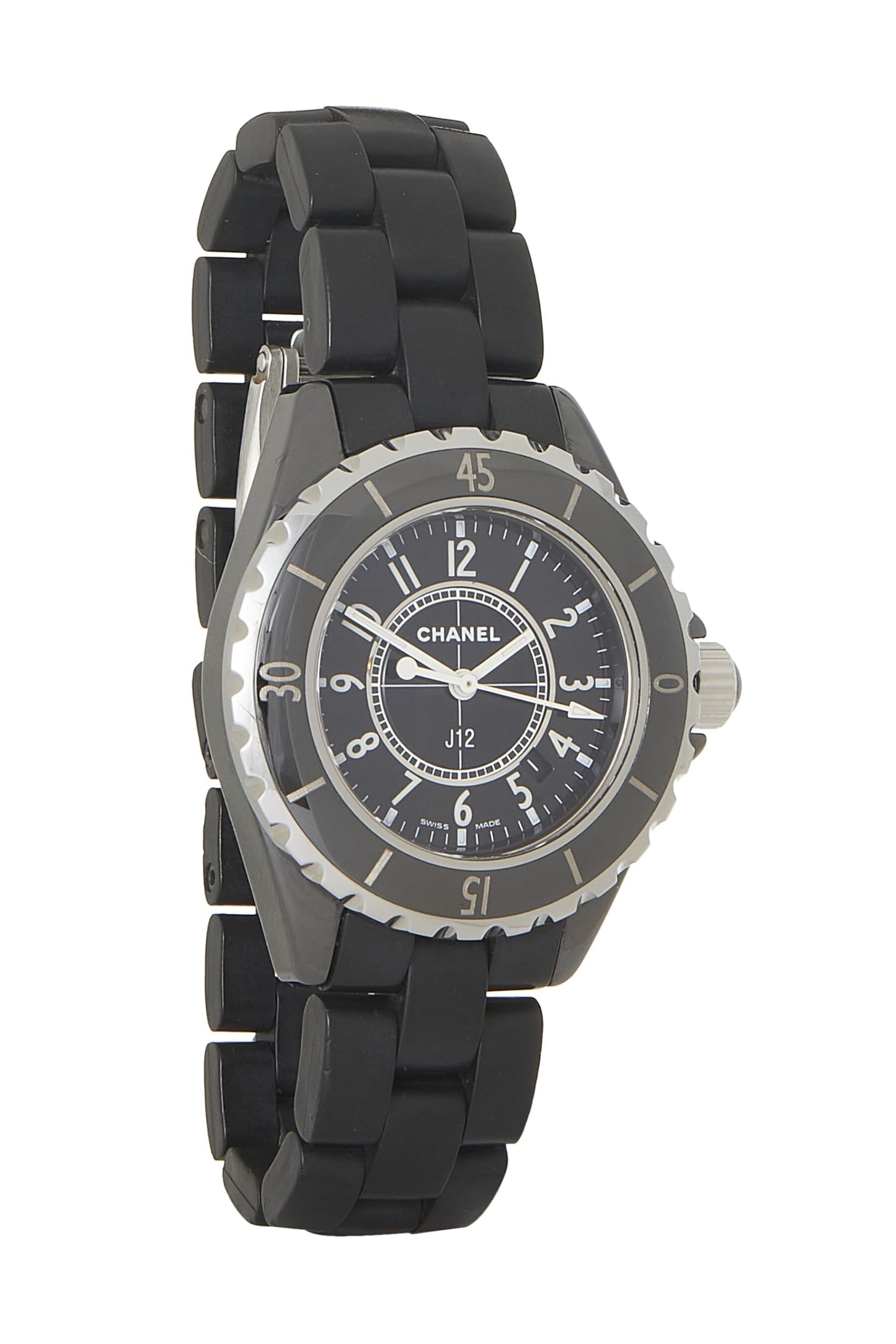 Chanel,  Black Ceramic J12 33mm Watch, Black