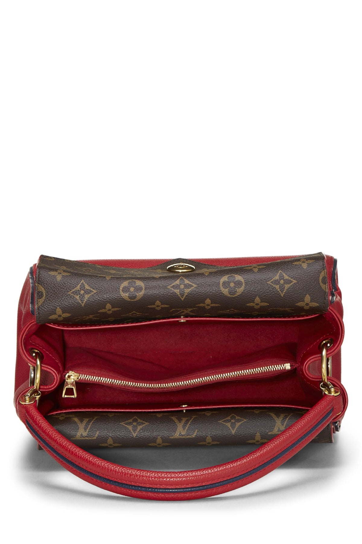 Louis Vuitton,  Red Monogram Leather Double V Bag, Red