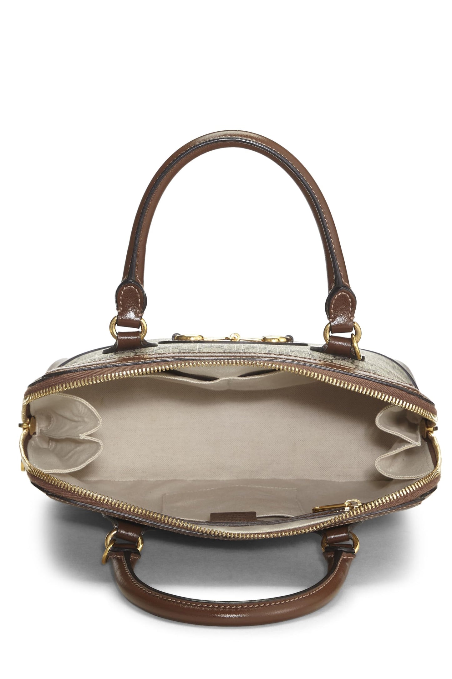Gucci, Brown Original GG Supreme 1955 Horsebit Top Handle Bag, Brown