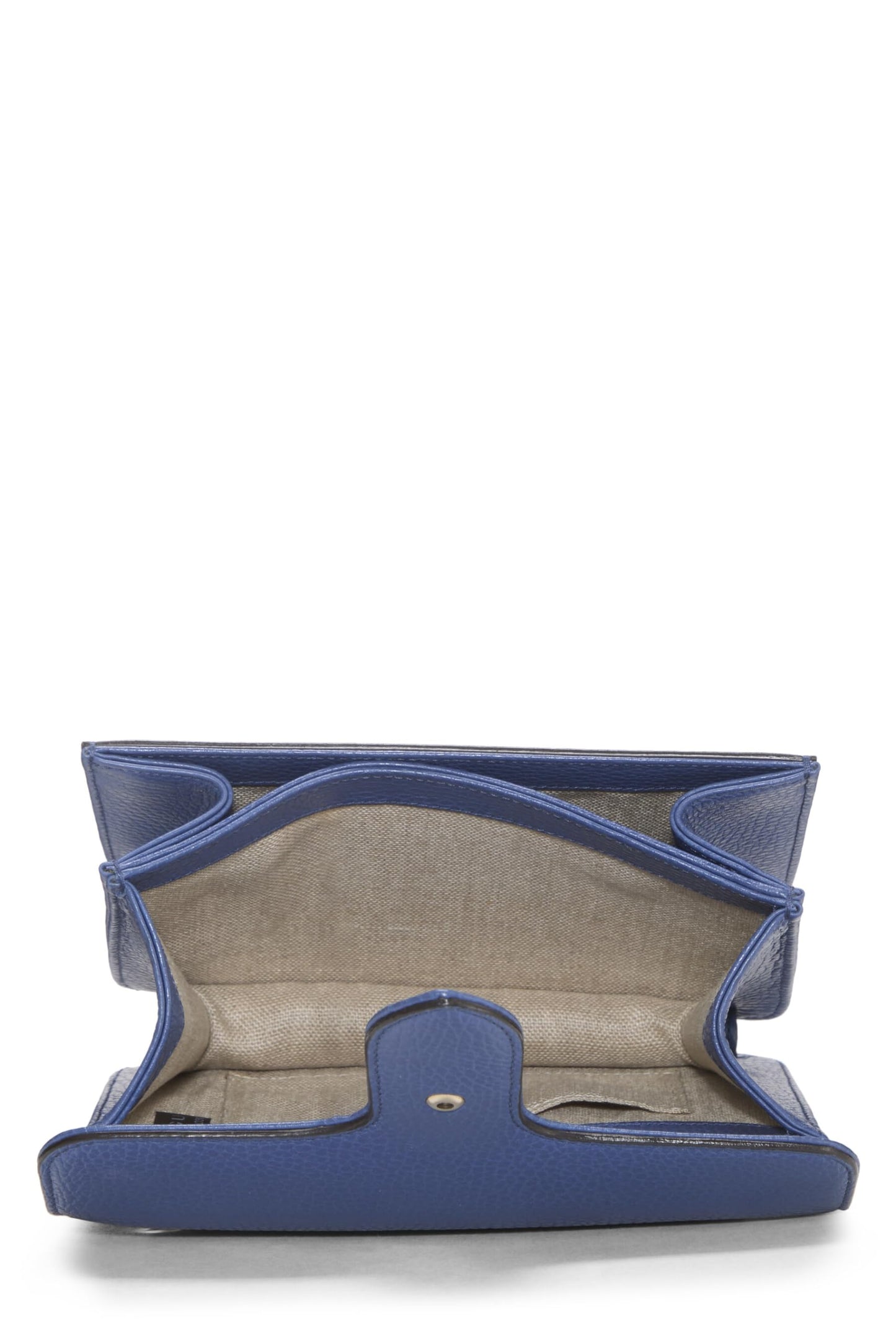 Gucci, Blue Leather Interlocking Crossbody Small, Blue