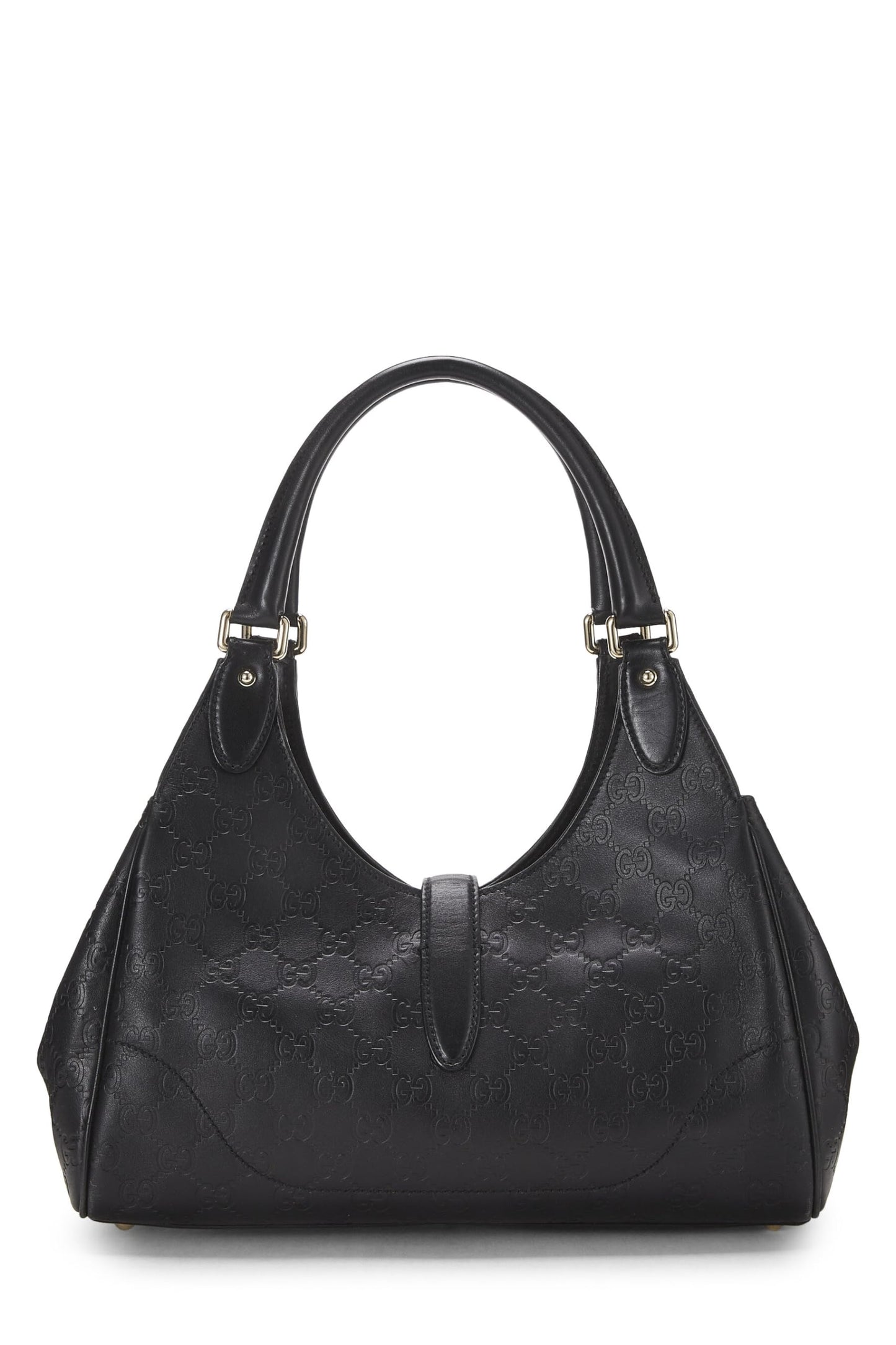 Gucci, Black Guccissima Leather Bardot Bag, Black