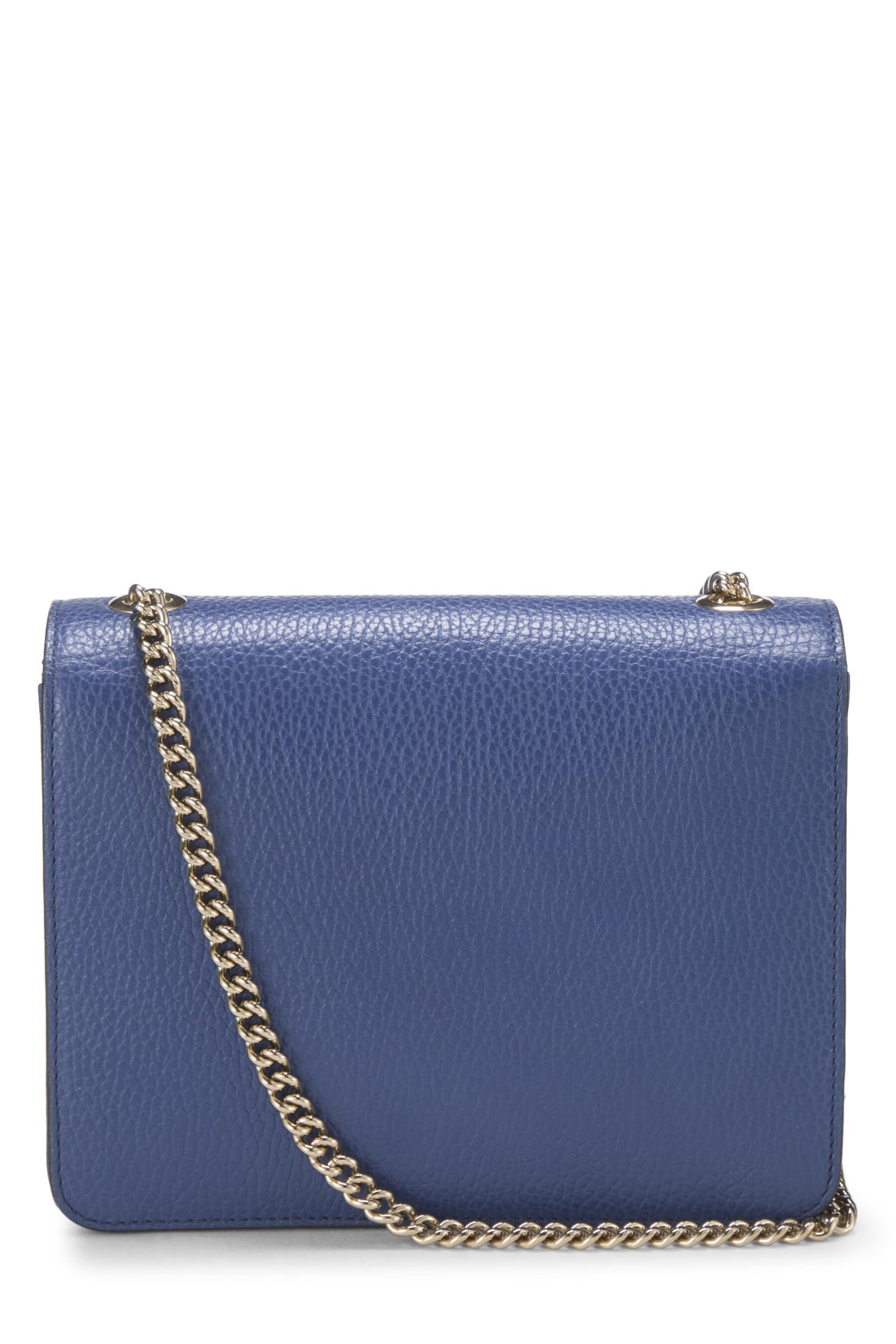 Gucci, Blue Leather Interlocking Crossbody Small, Blue