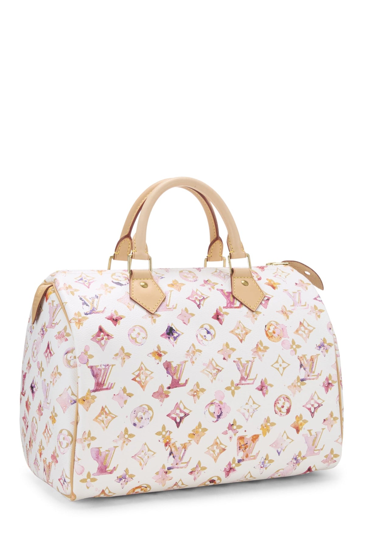 Louis Vuitton,  Richard Prince x Louis Vuitton Limited Edition Monogram Watercolor Speedy 30, White