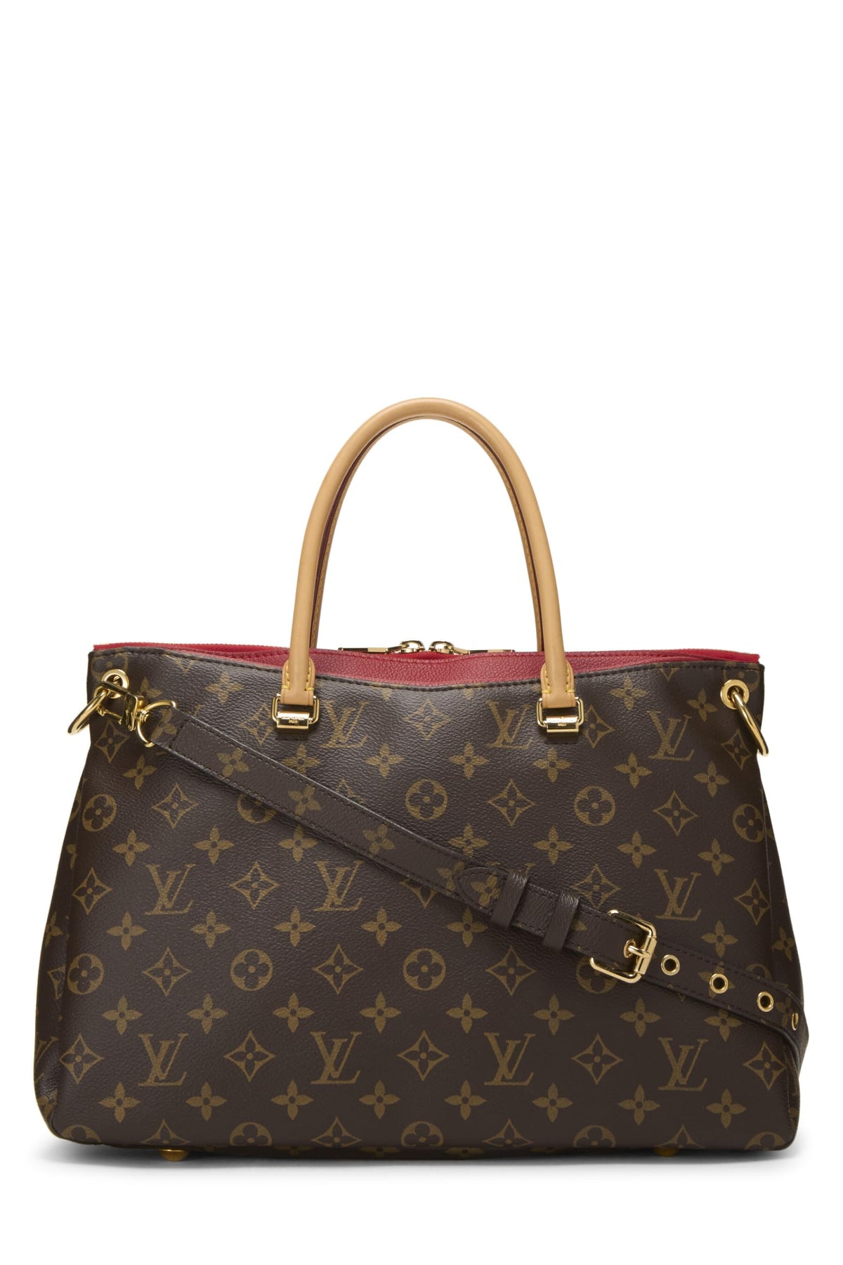 Louis Vuitton,  Red Monogram Canvas Pallas, Red