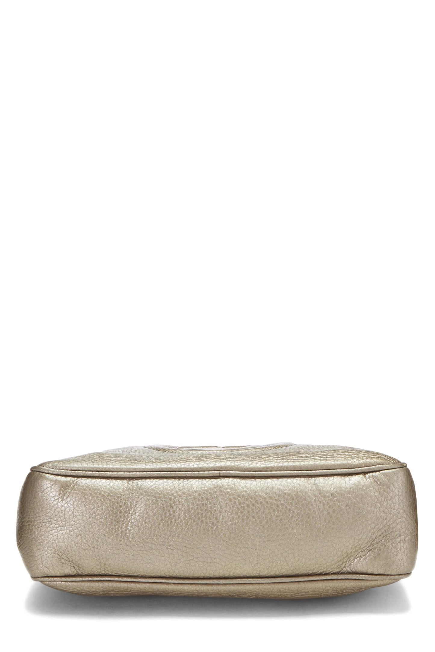 Gucci, Metallic Grey Leather Soho Chain Tote, Grey