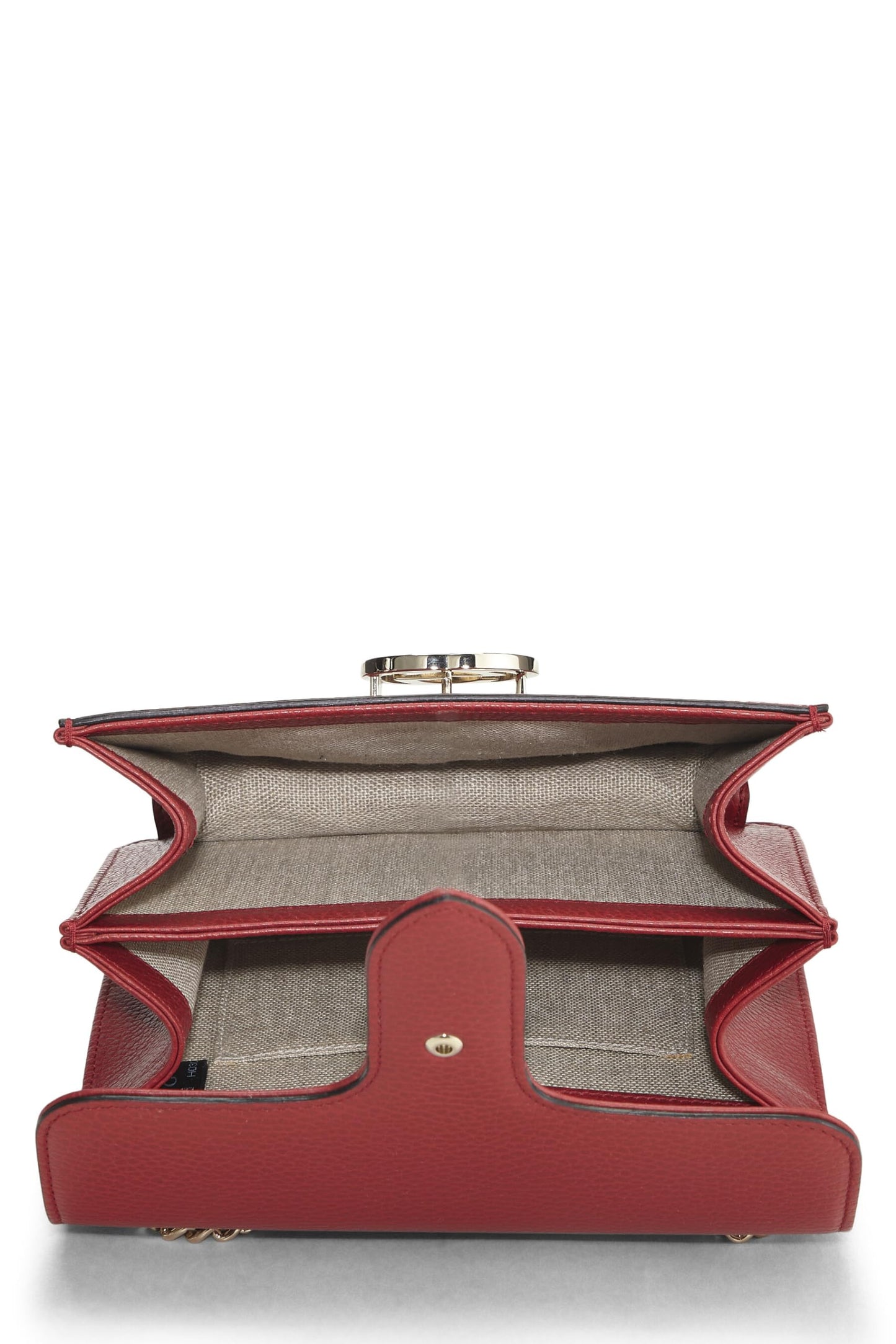 Gucci, Red Leather Interlocking Crossbody Bag Small, Red