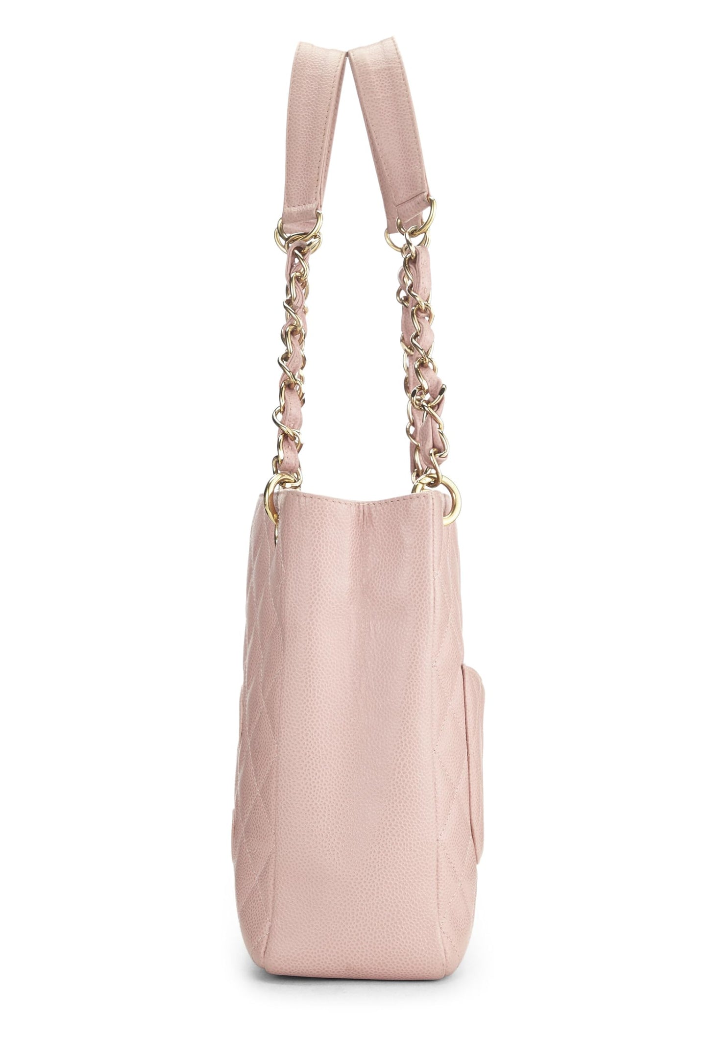 Chanel,  Pink Quilted Caviar Petite Shopping Tote (PST), Pink