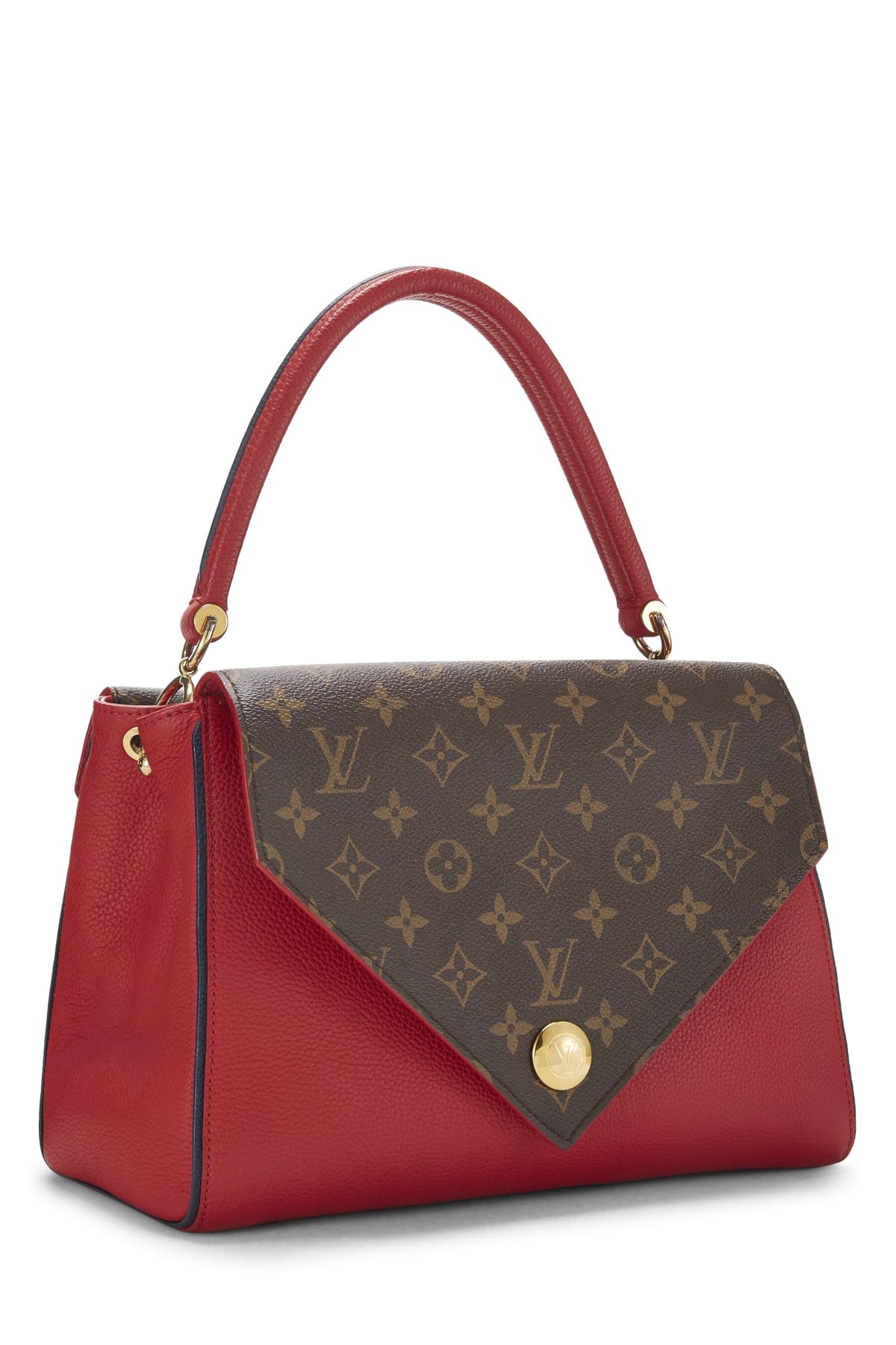 Louis Vuitton,  Red Monogram Leather Double V Bag, Red