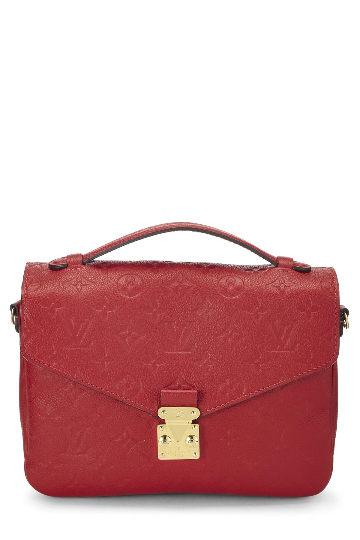 Louis Vuitton,  Cherry Monogram Empreinte Pochette Metis, Red